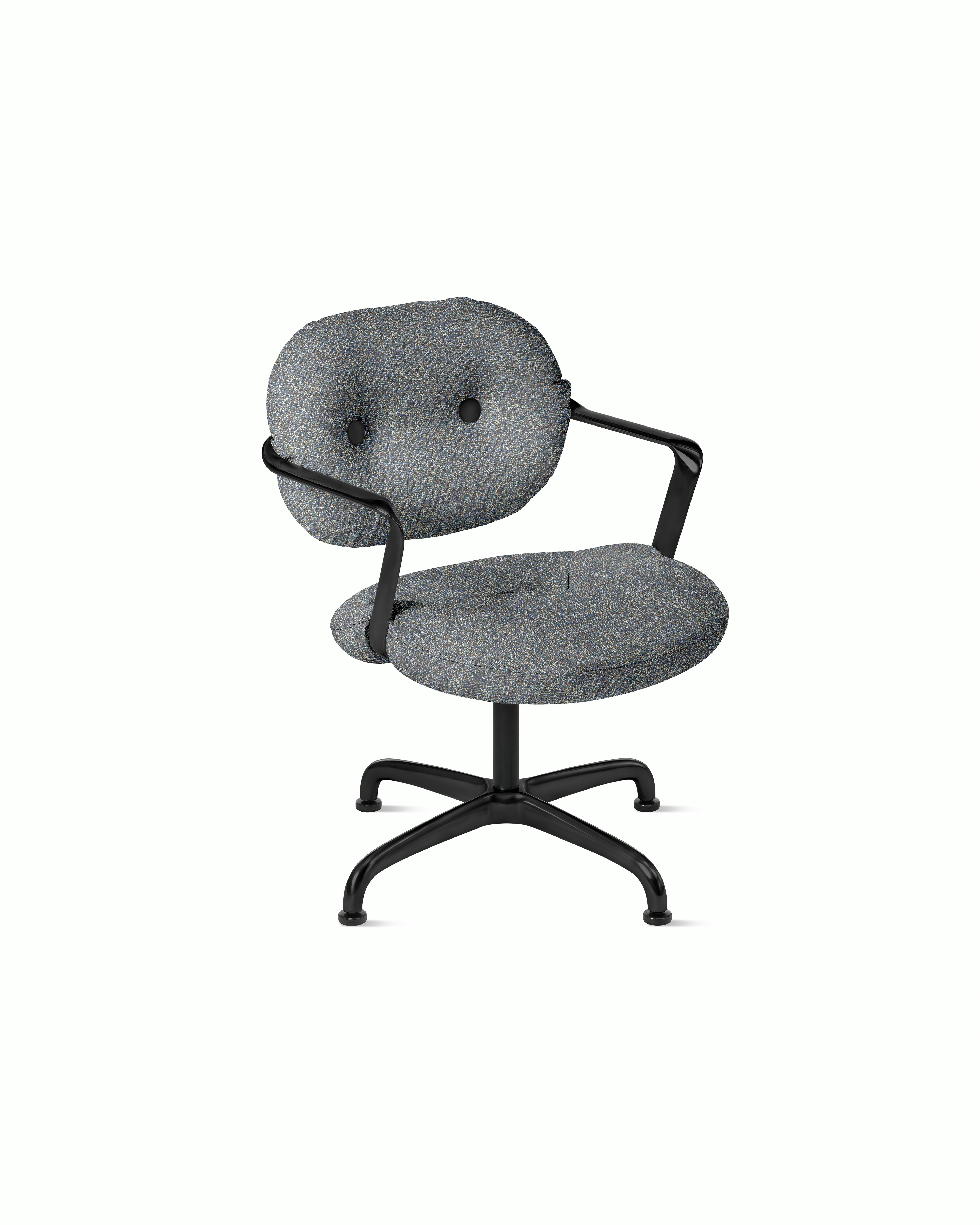 Morrison Hannah Occasional Chair - With Arms,  Tempest,  Aurora,  Black,  Glides FSC Certified