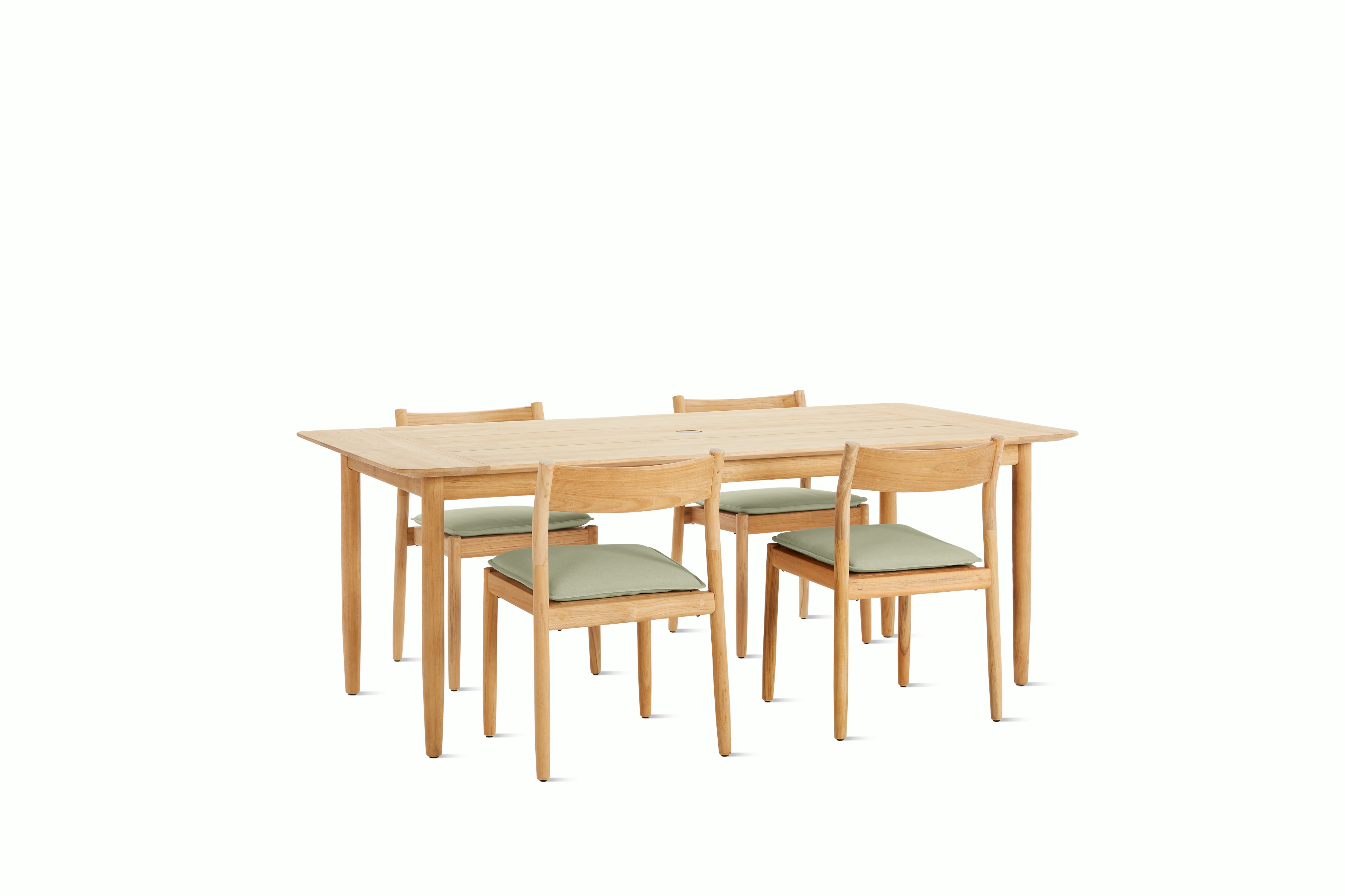 Terassi Dining Set - 4 Side Chairs,  Heritage Moss,  FSC Certified, FSC Certified