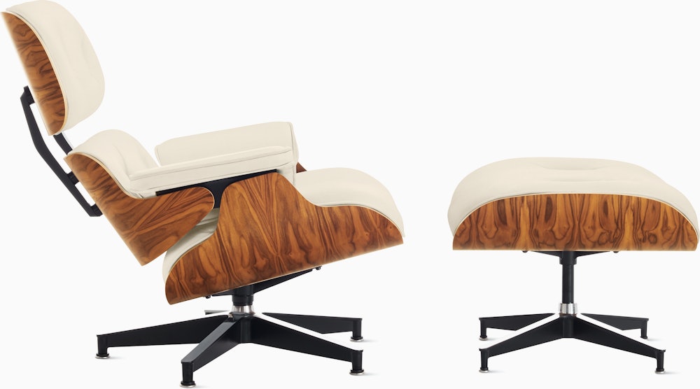 Eames Lounge and Ottoman in Prone and Stow leathers