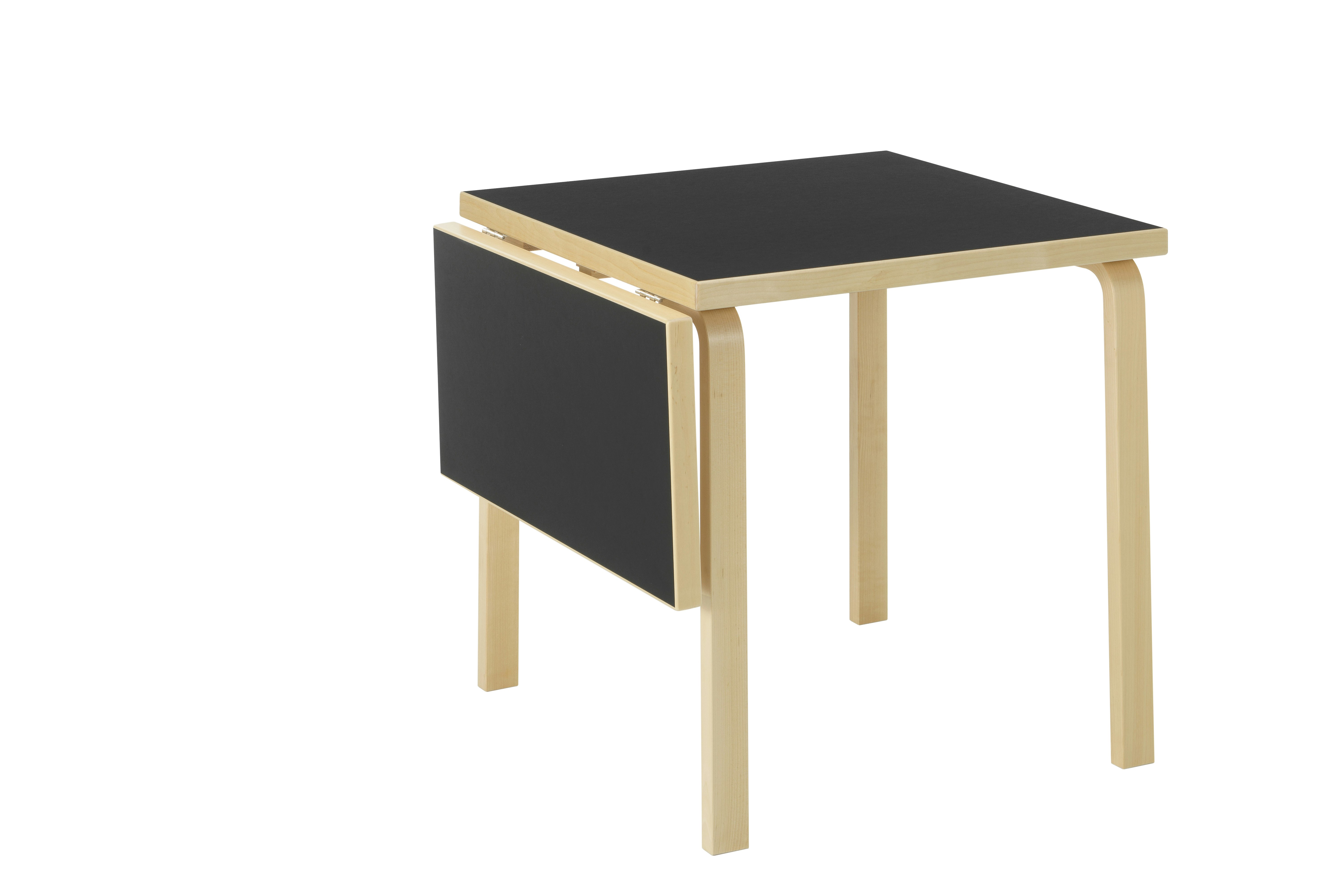 DL81 Table - Lacquered Birch , Black Linoleum