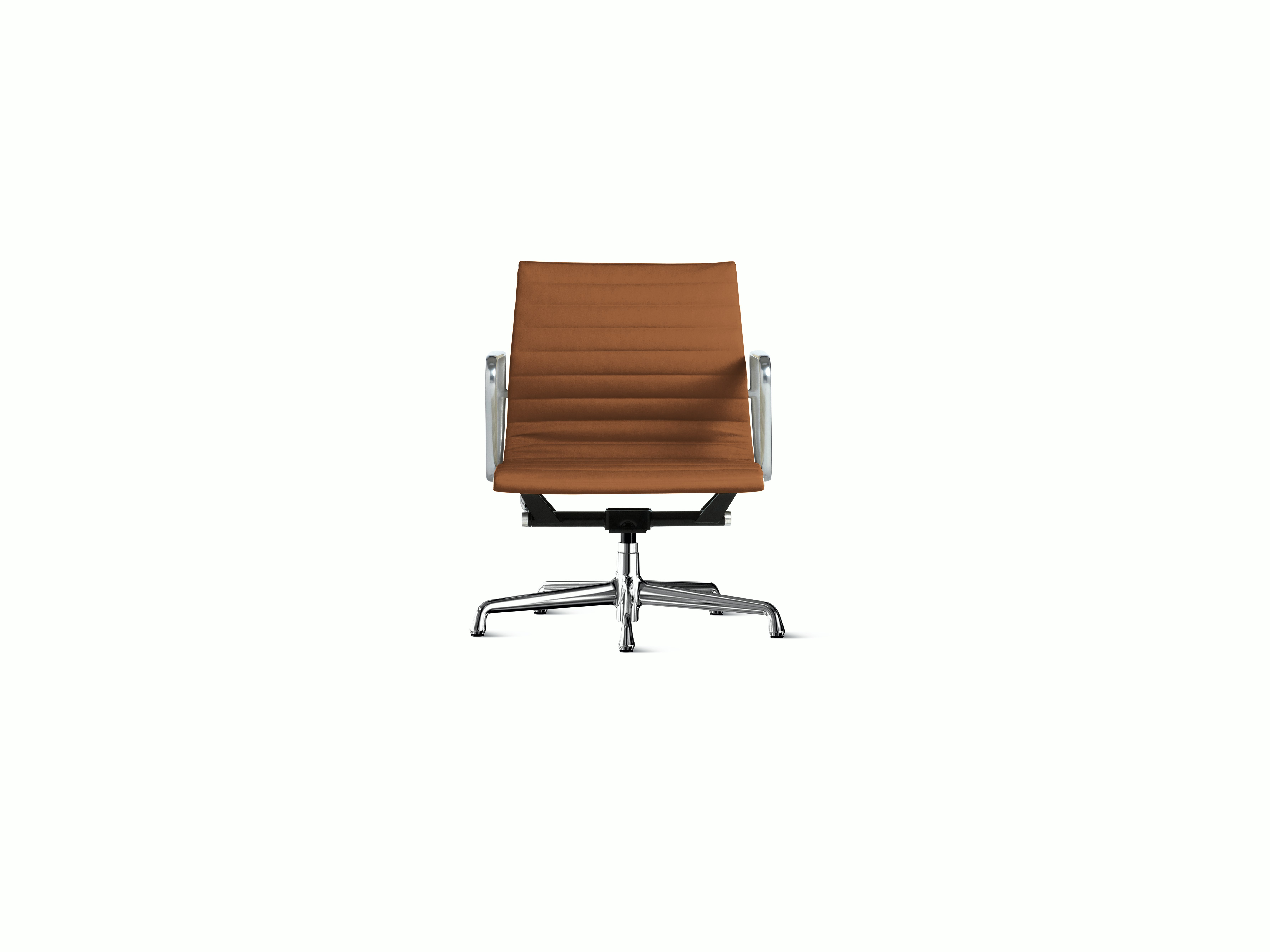 Eames Aluminum Group Chair - Mgmt, Vicenza, Tobacco, Pol Alum, Mnl, Std, Gld