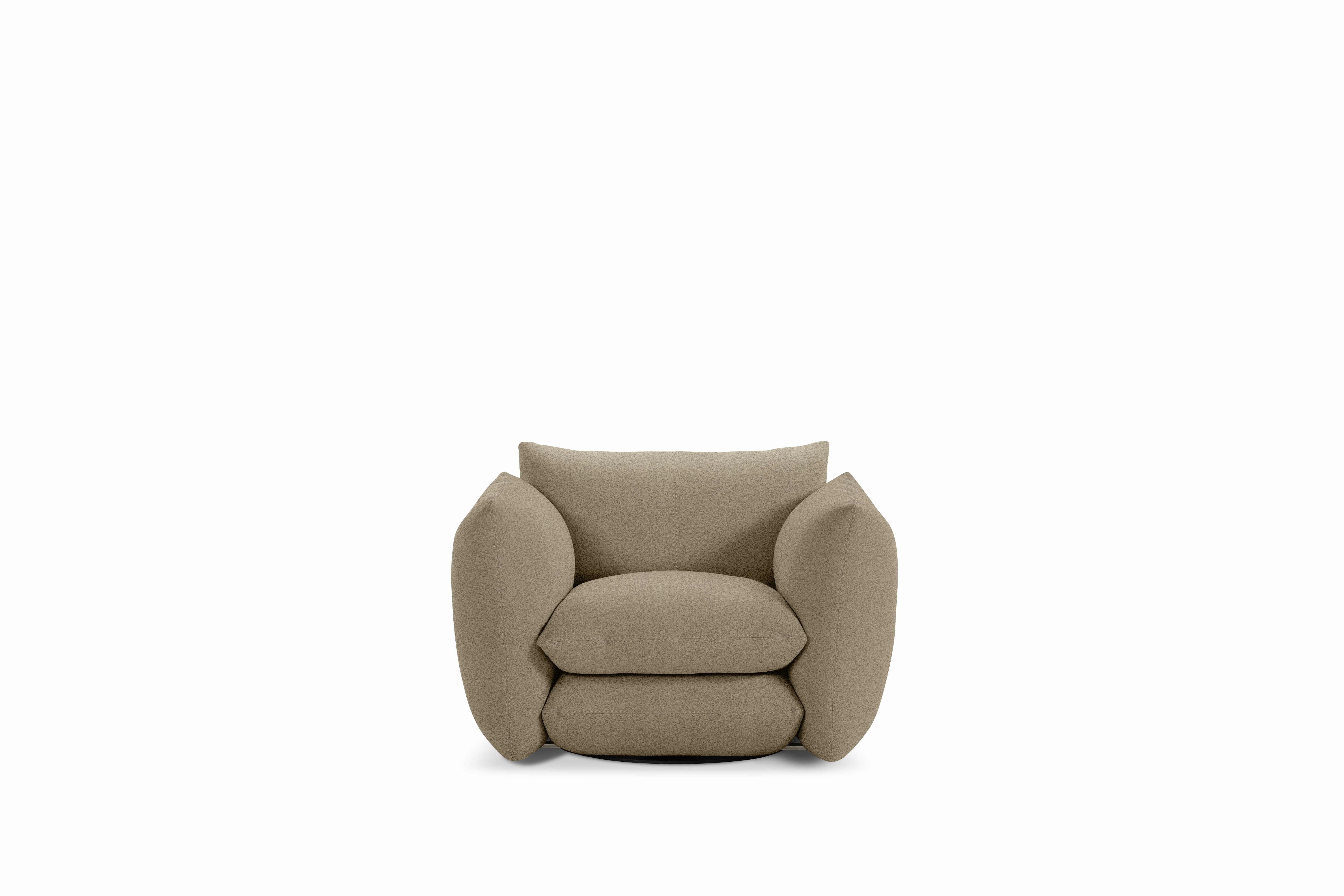 Perron Pillo Lounge Chair - Swivel or Fixed,  Puff,  Taupe