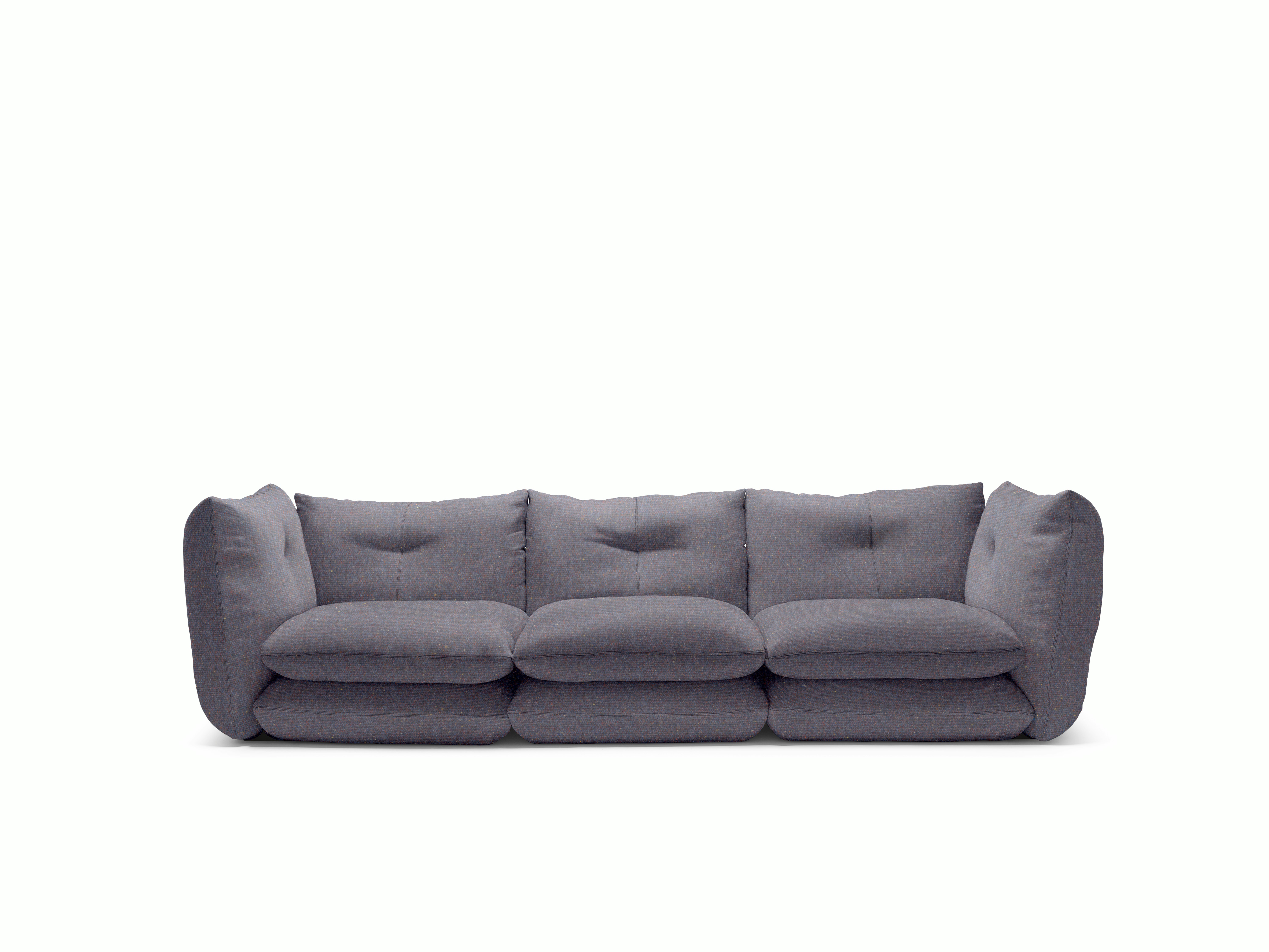 Pillo Sofa -  Three Seater, Standard, Buzz, Flash