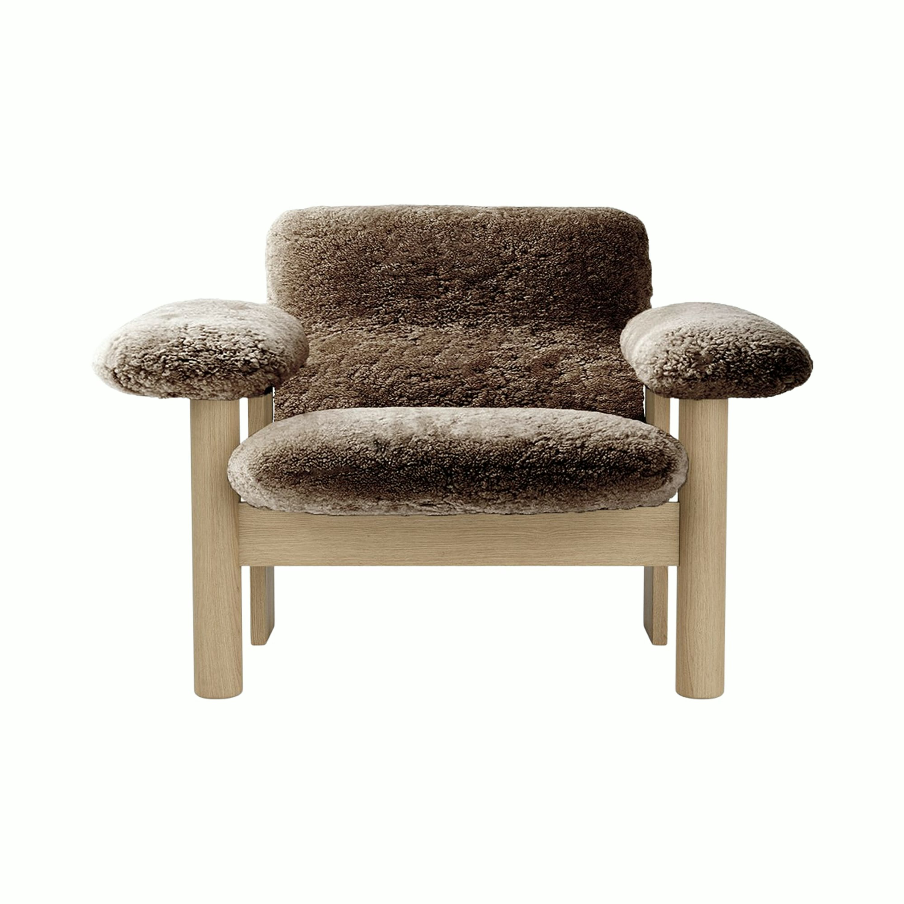 Brasilia Lounge Chair - Low Back, Natural Oak, Sheepskin, Root