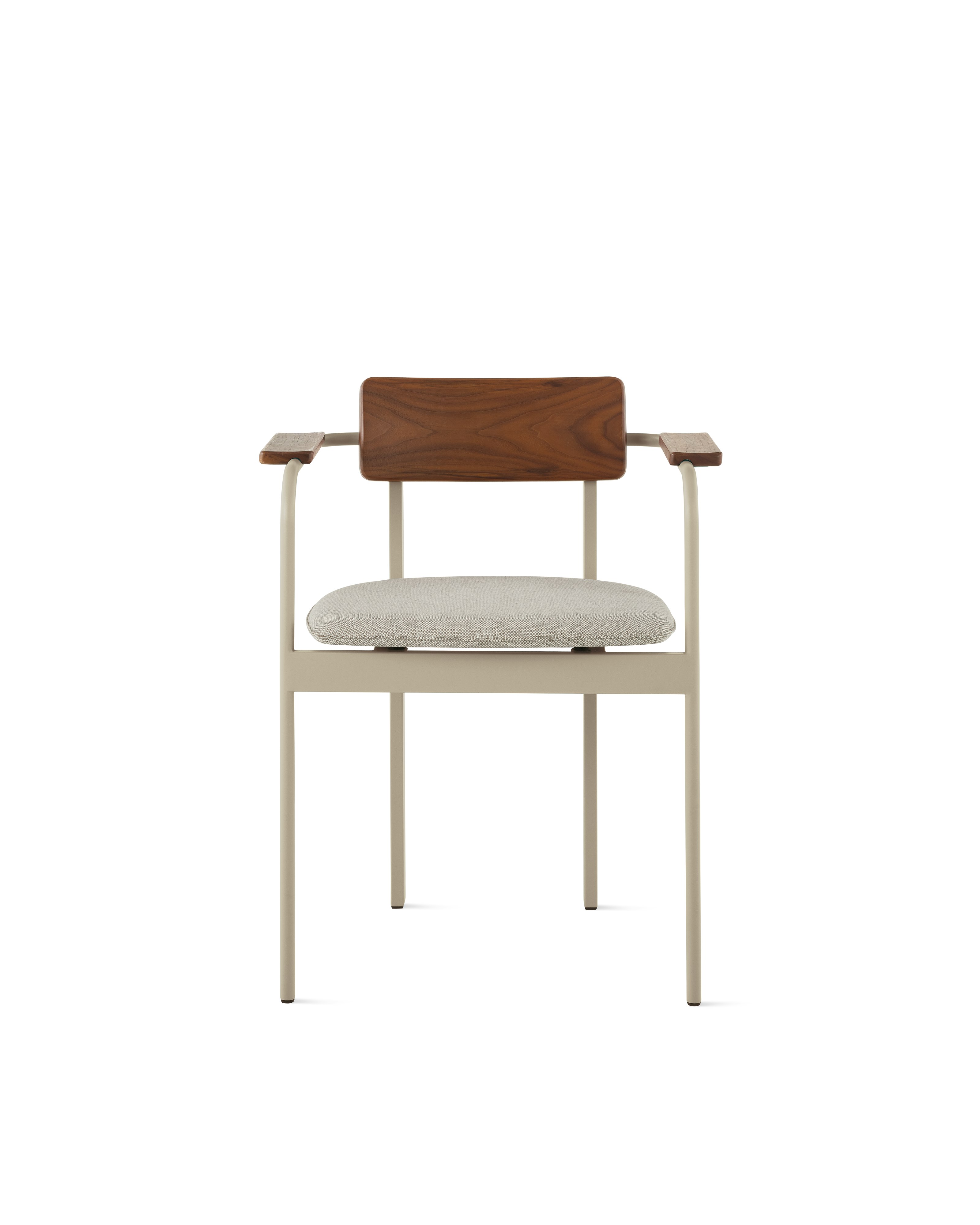 Betwixt Mixed Materials Chair - armchair,  warm grey,  walnut,  shell