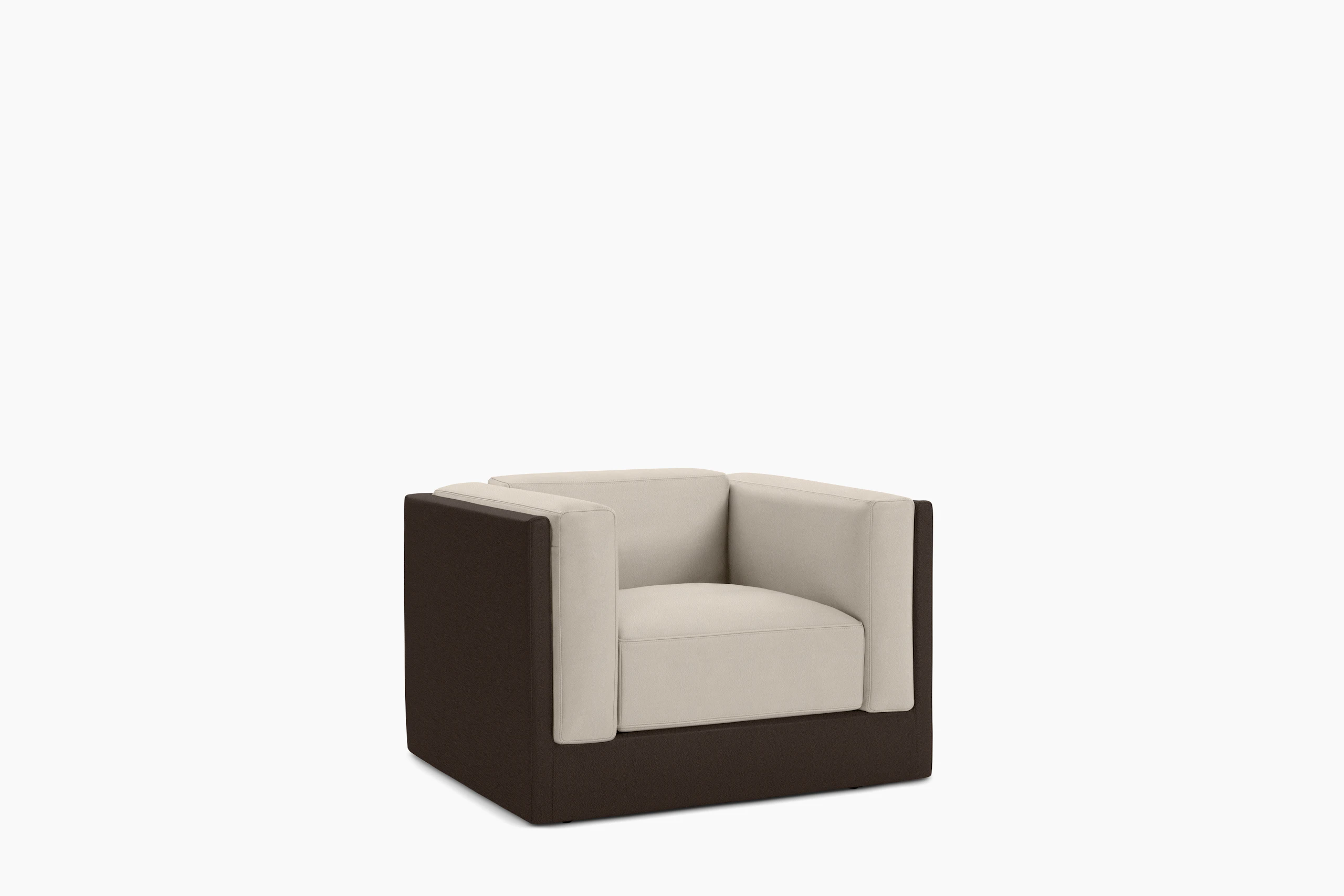 Symme Armchair - Leather Frame, Prone Leather, Java, Prone Leather, Timbre