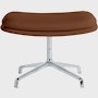 Striad Ottoman in 4-Star Base Polished Alumium Prone Leather,  Ledge