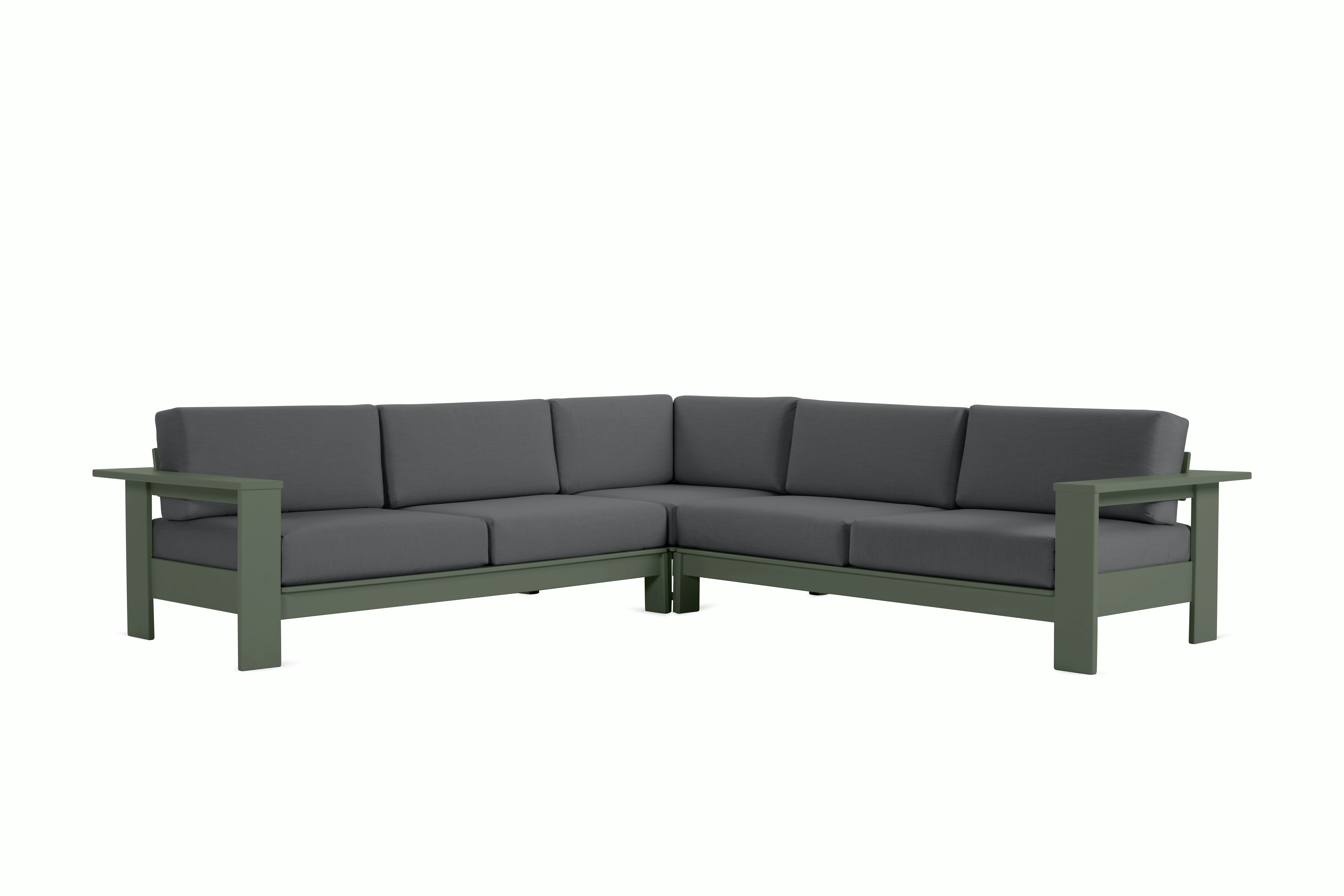 Pepin Corner Sectional - sage,   charcoal