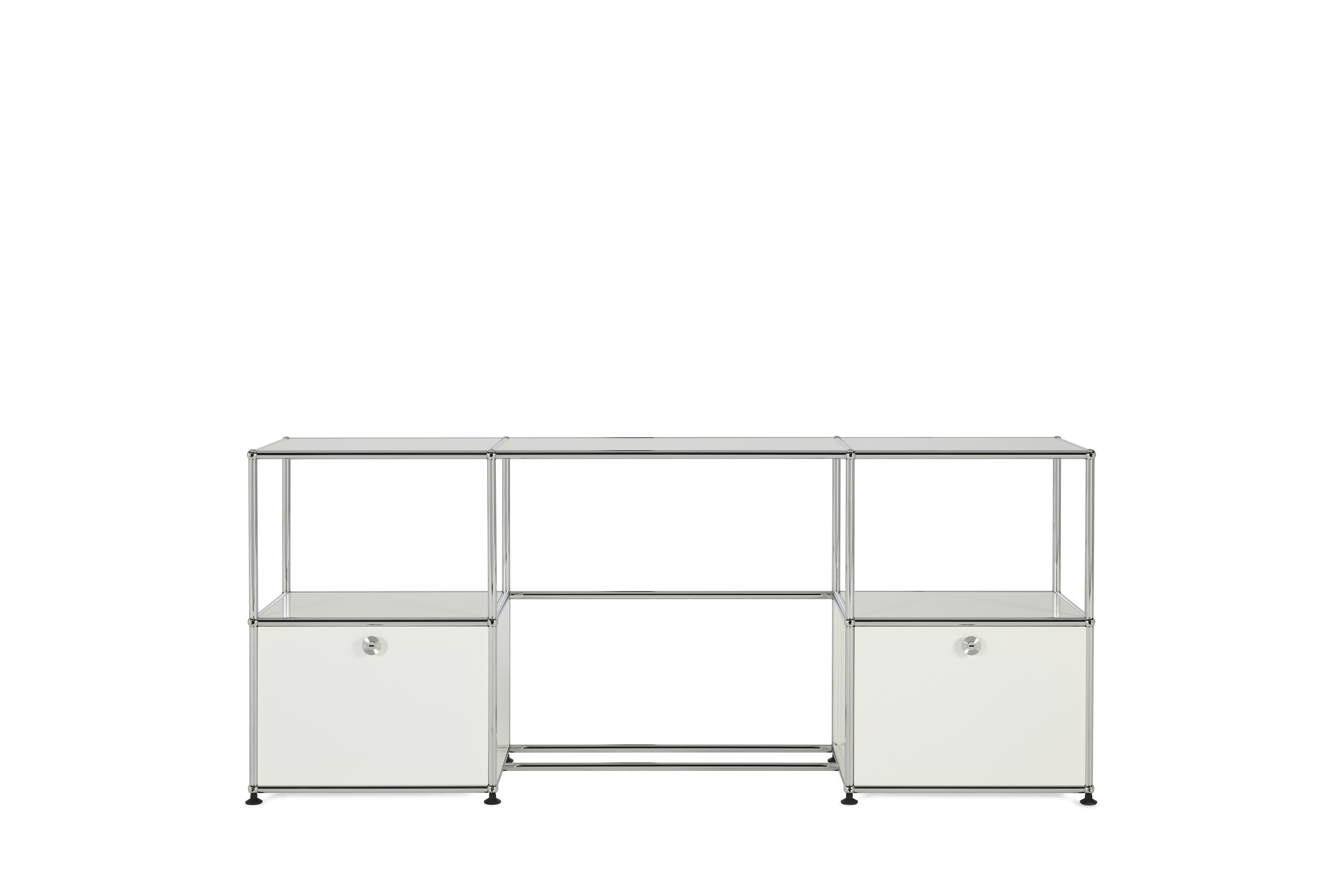 USM Haller Double Storage Desk - White