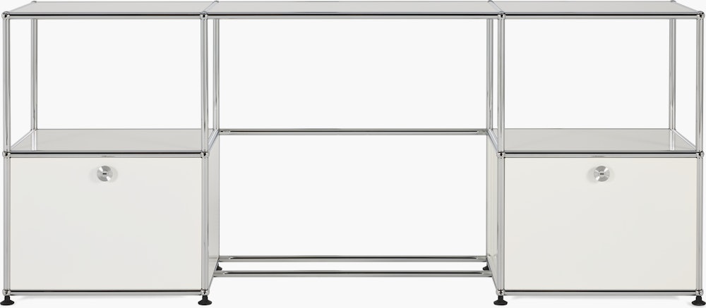 USM Haller Double Storage Desk - White