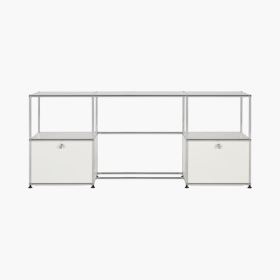 USM Haller Double Storage Desk - White USM Haller Double Storage Desk - White