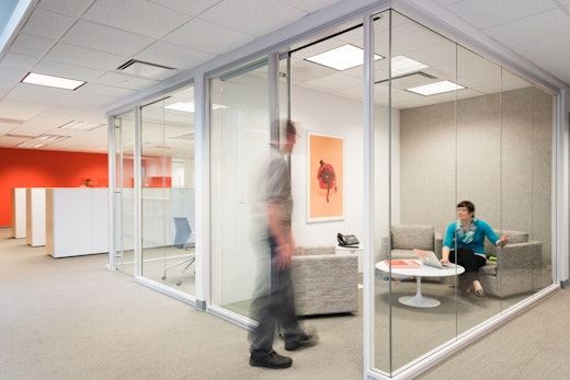 East Greenville Activty Space Refuge Space Saarinen Coffee Table Pfister Lounge Chair