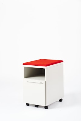 Knoll Anchor Mobile Pedestal in White and Red