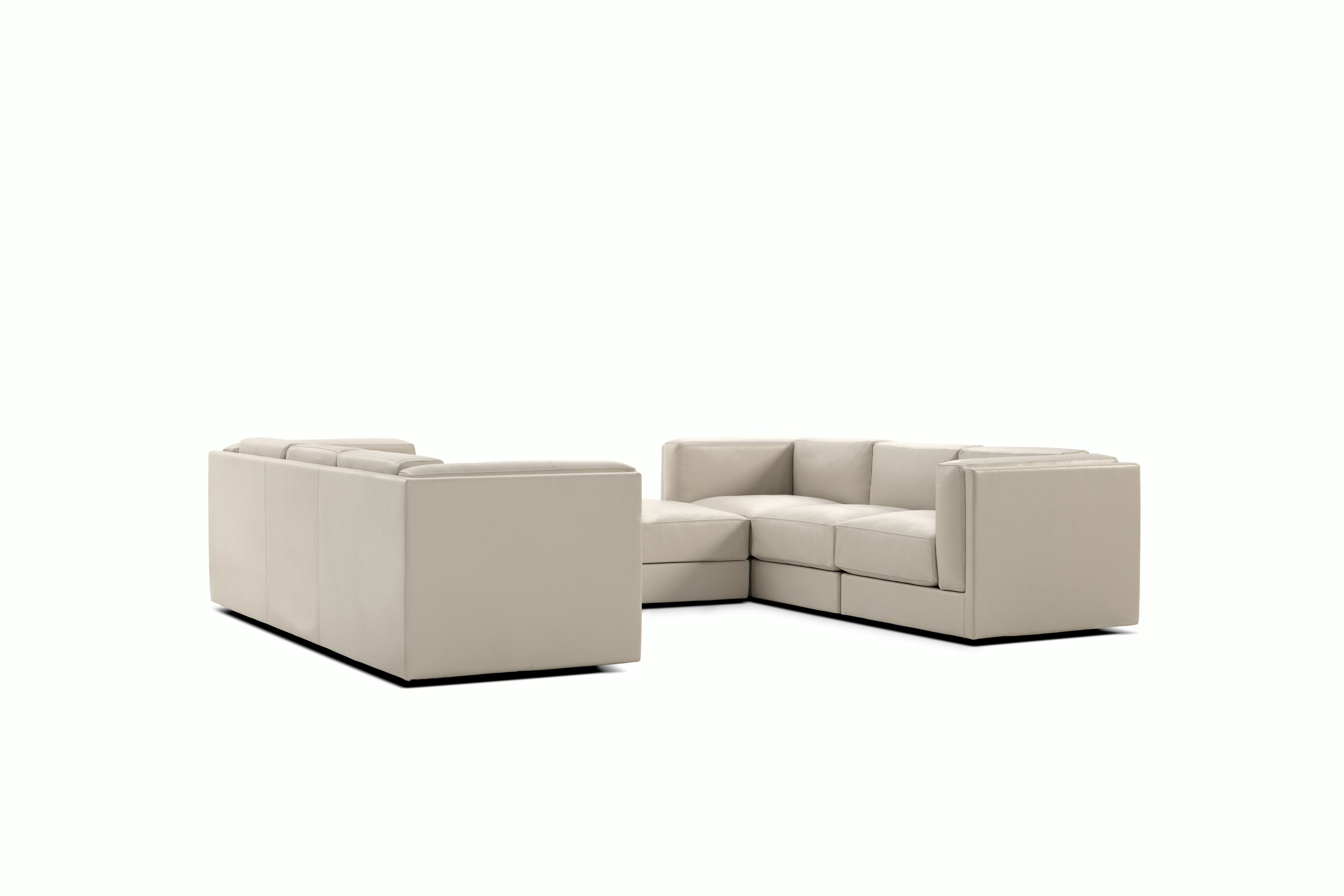 Symme U-Sectional - Leather Frame