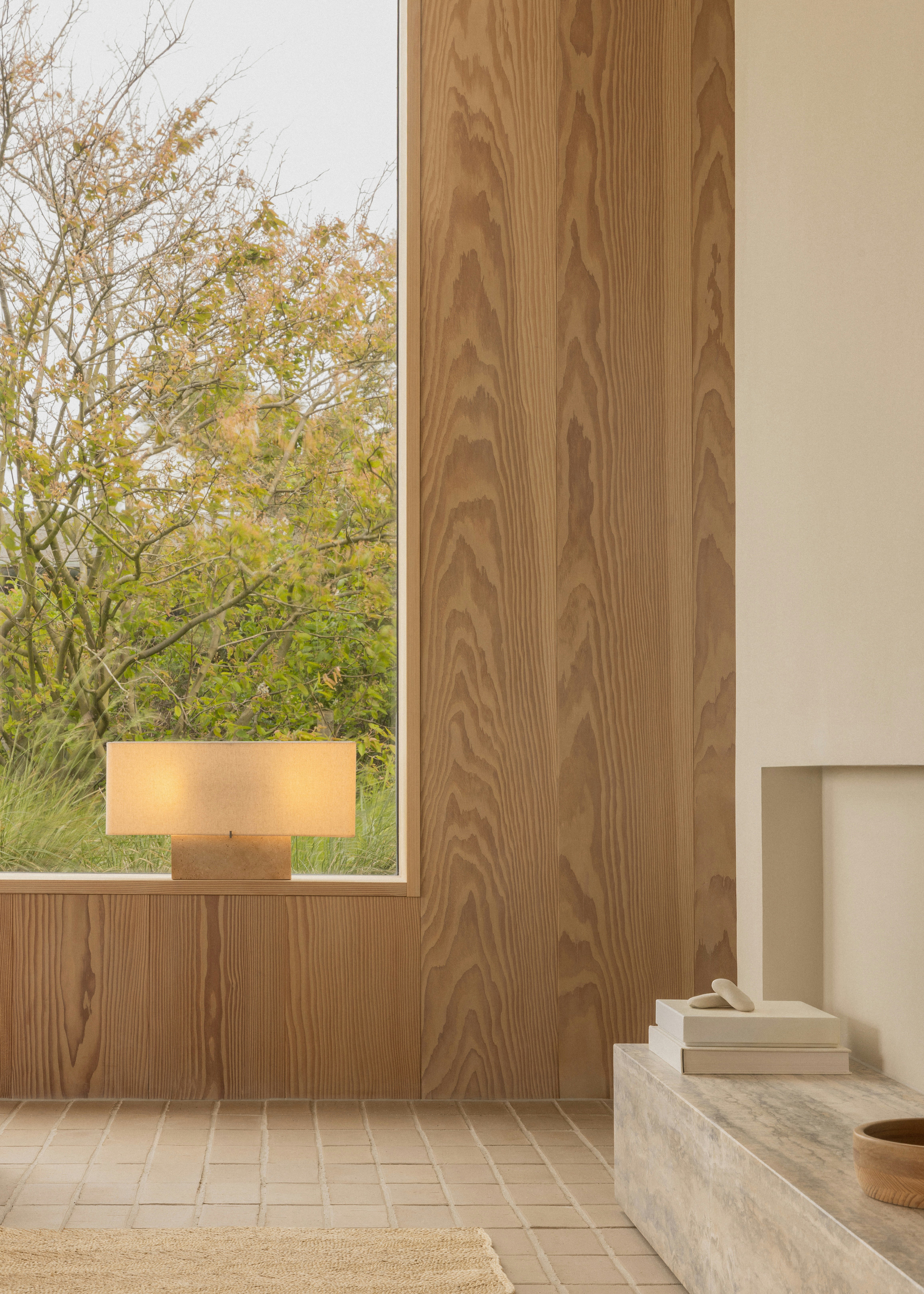 Nonna Travertine Table Lamp