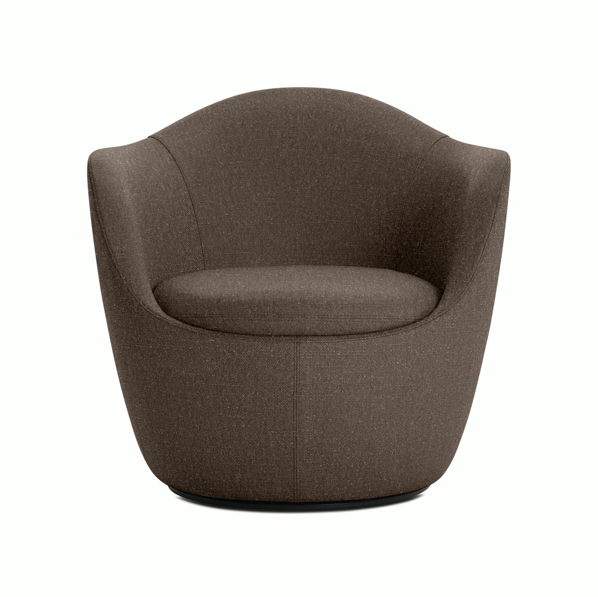 Lina Swivel Chair in Album Linen,  Espresso