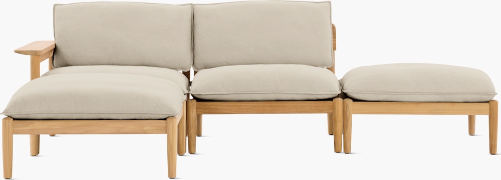 Terassi Open Sectional - Left Arm,  Smoke, FSC Certified