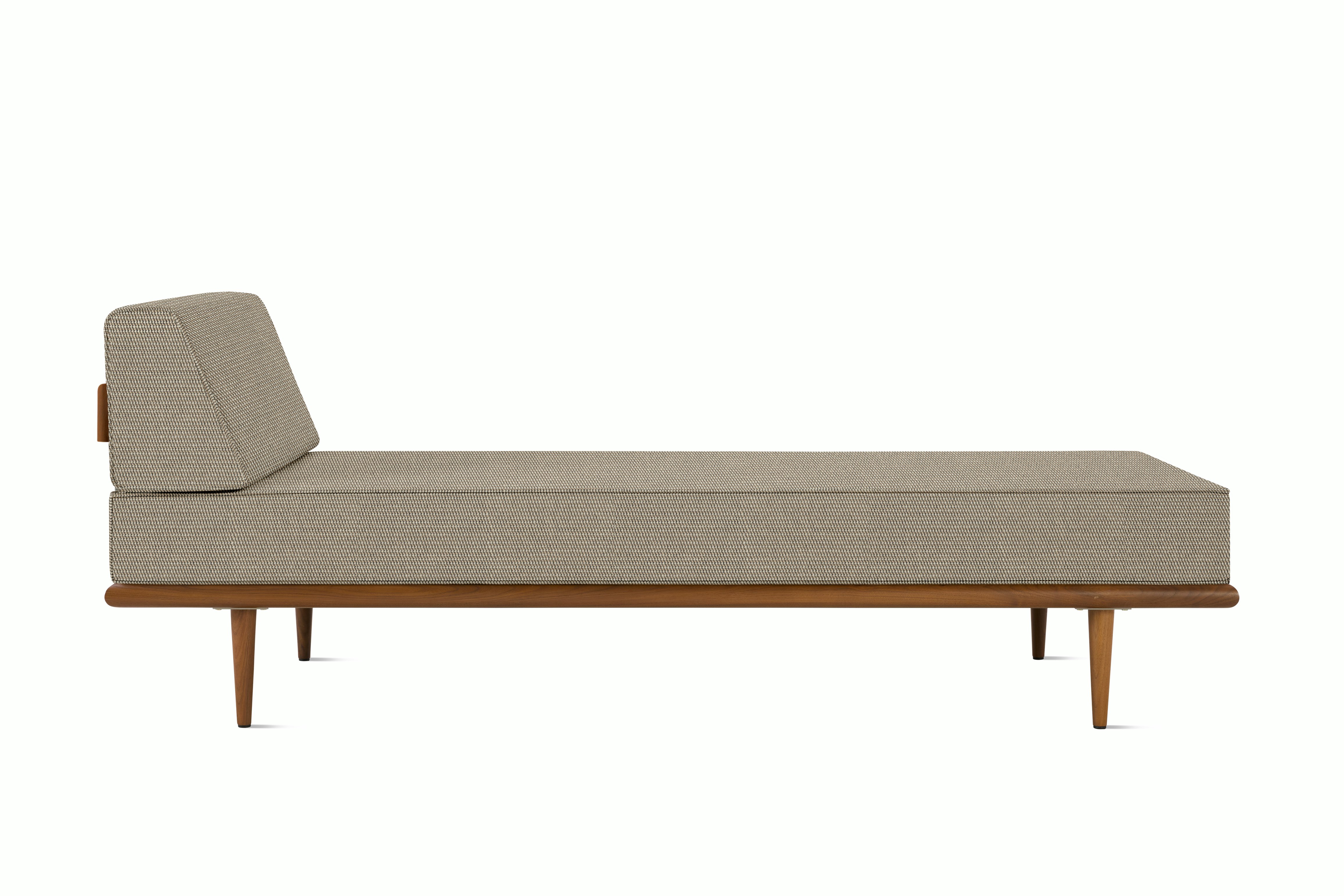 Nelson Daybed - Side Bolster,  Walnut,  Isa,  Bashful,  Taper