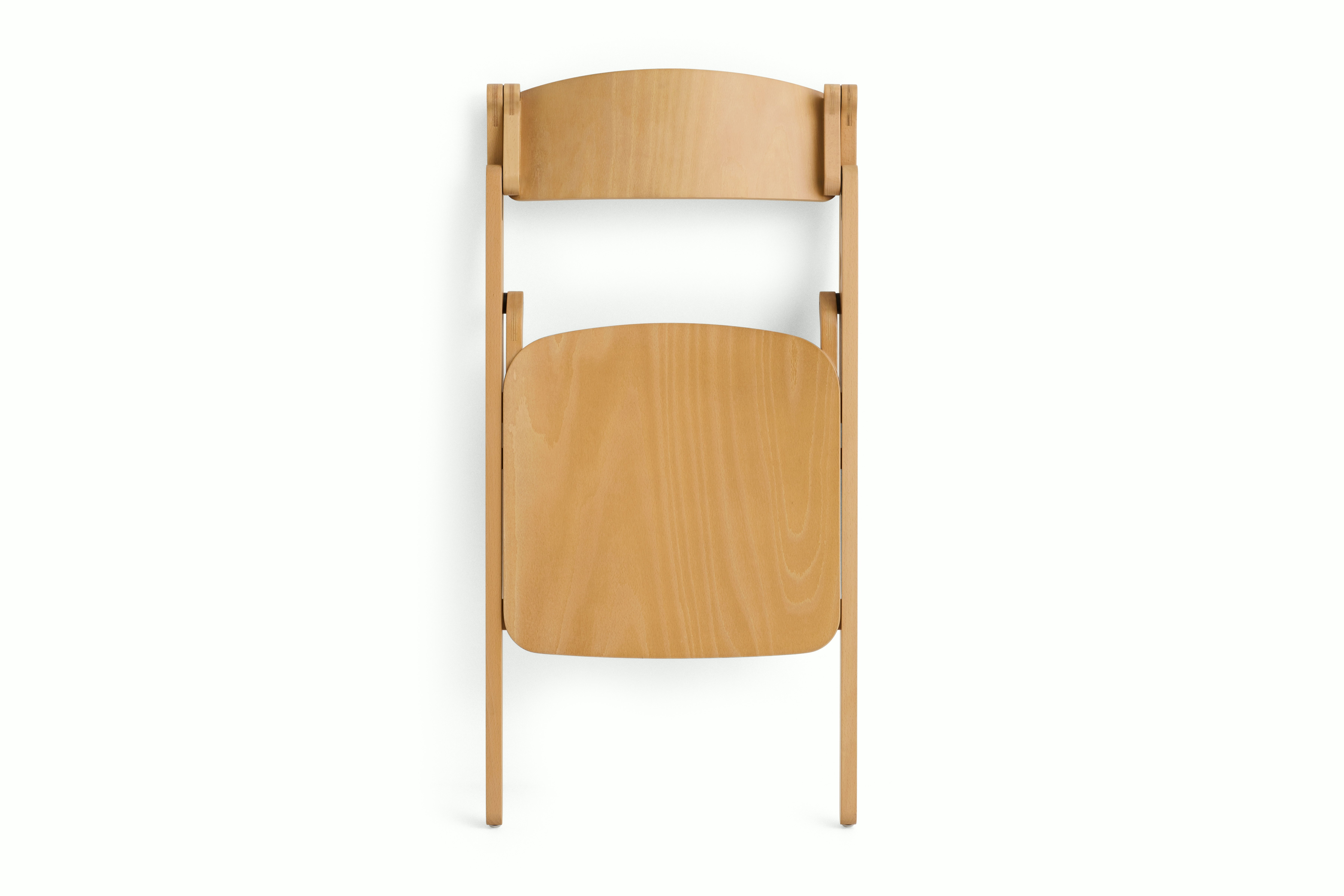 Backflip folding chair in golden finish folded, front