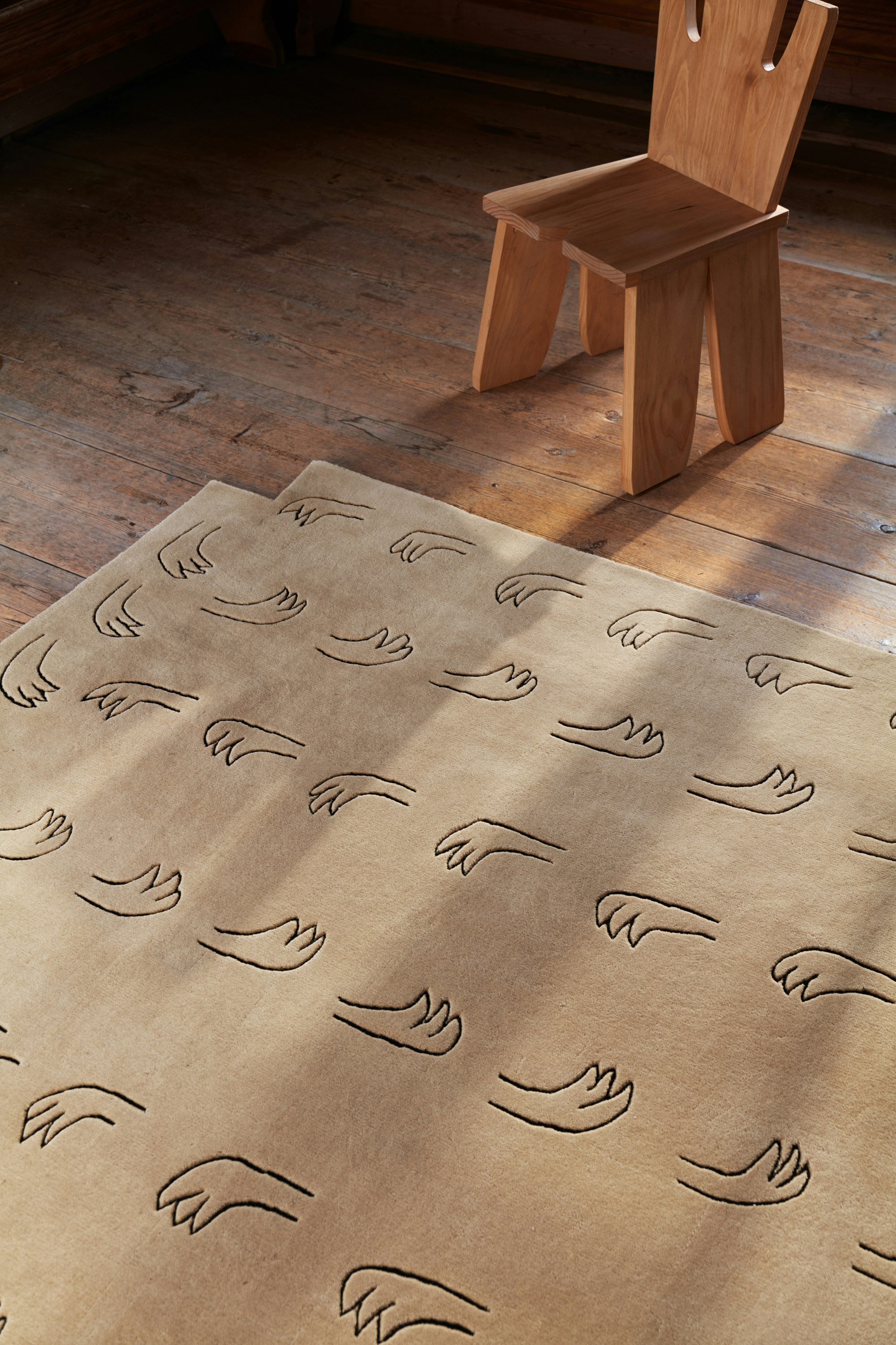 All Hands Rug in a living room setting