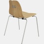 PK3 Dining Chair - Oak, Chrome