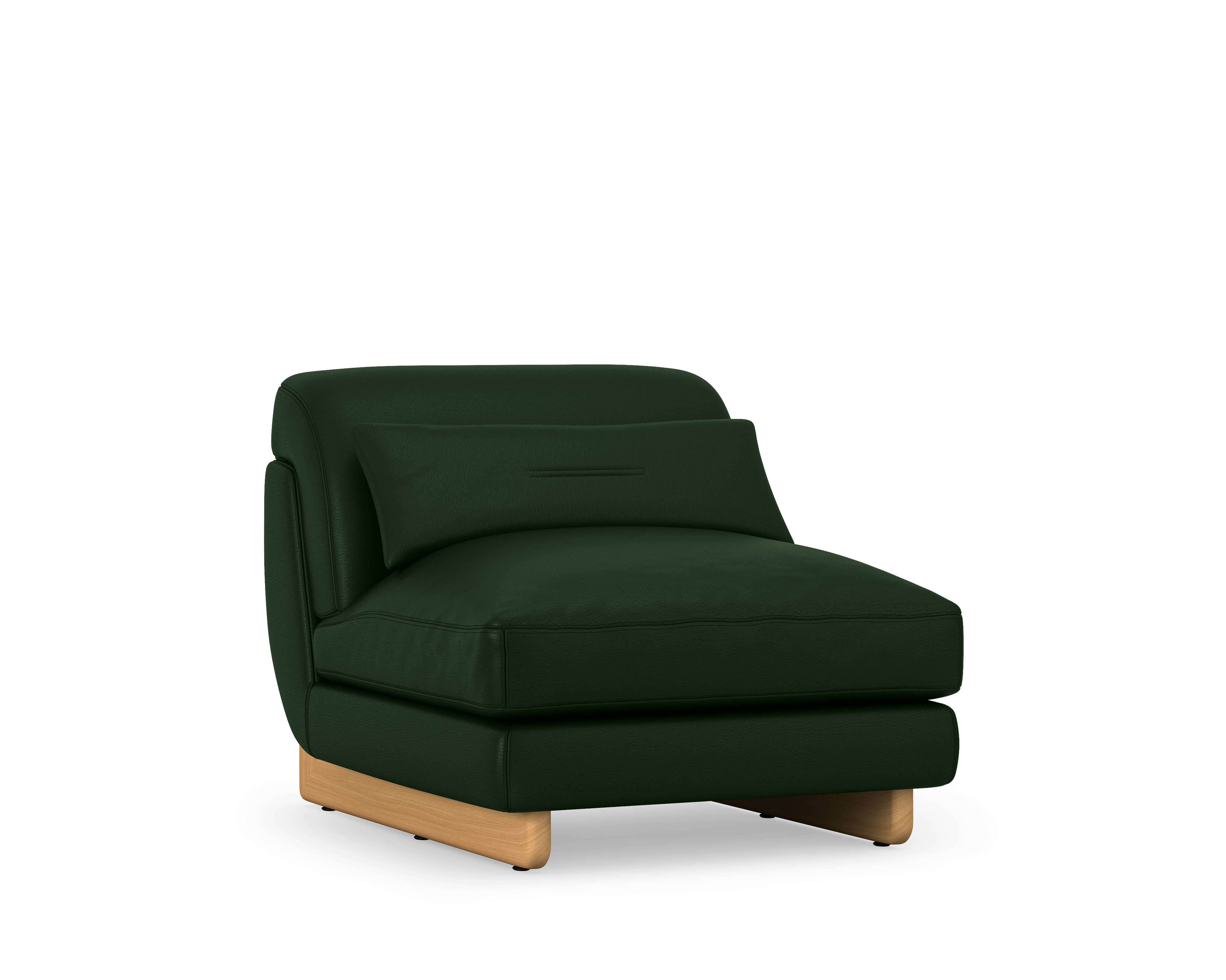 Contra Lounge Chair - Armless, Prone Leather, Vine, Oak