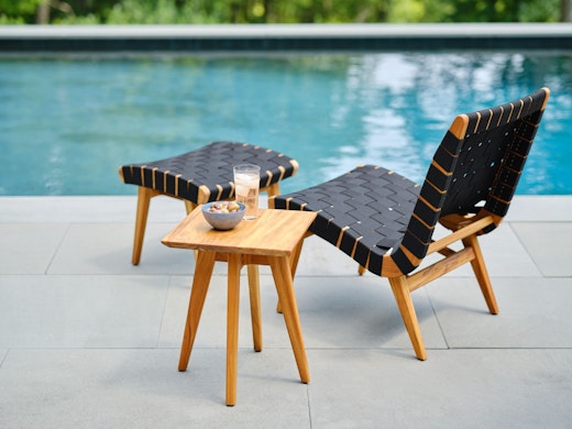 risom outdoor lounge chair ottoman jens risom