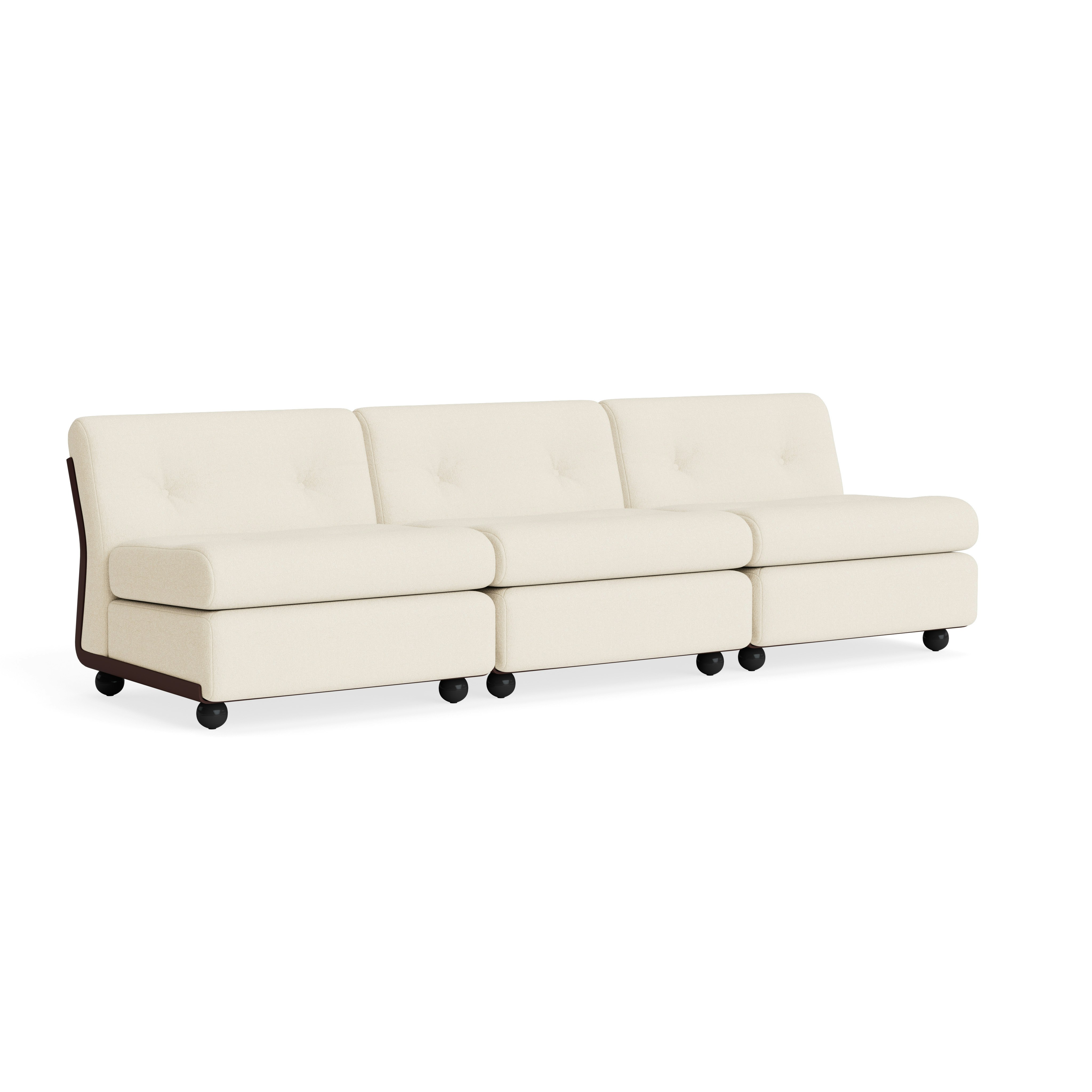 Amanta Sofa - Three Seater, Turf, Cream, Burgundy Red