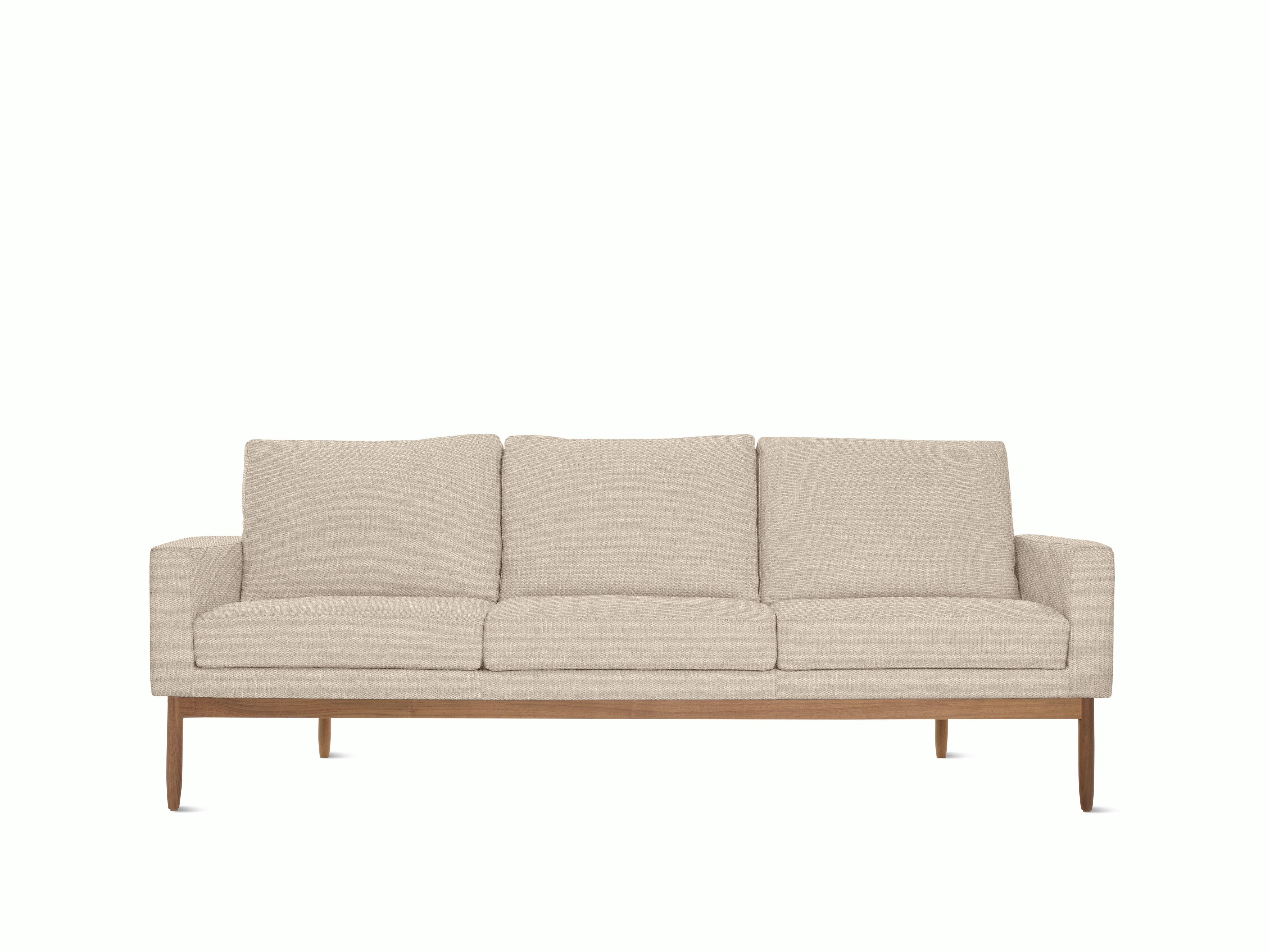 Raleigh Sofa - Three Seat,  Walnut,  Album Linen,  Gentle