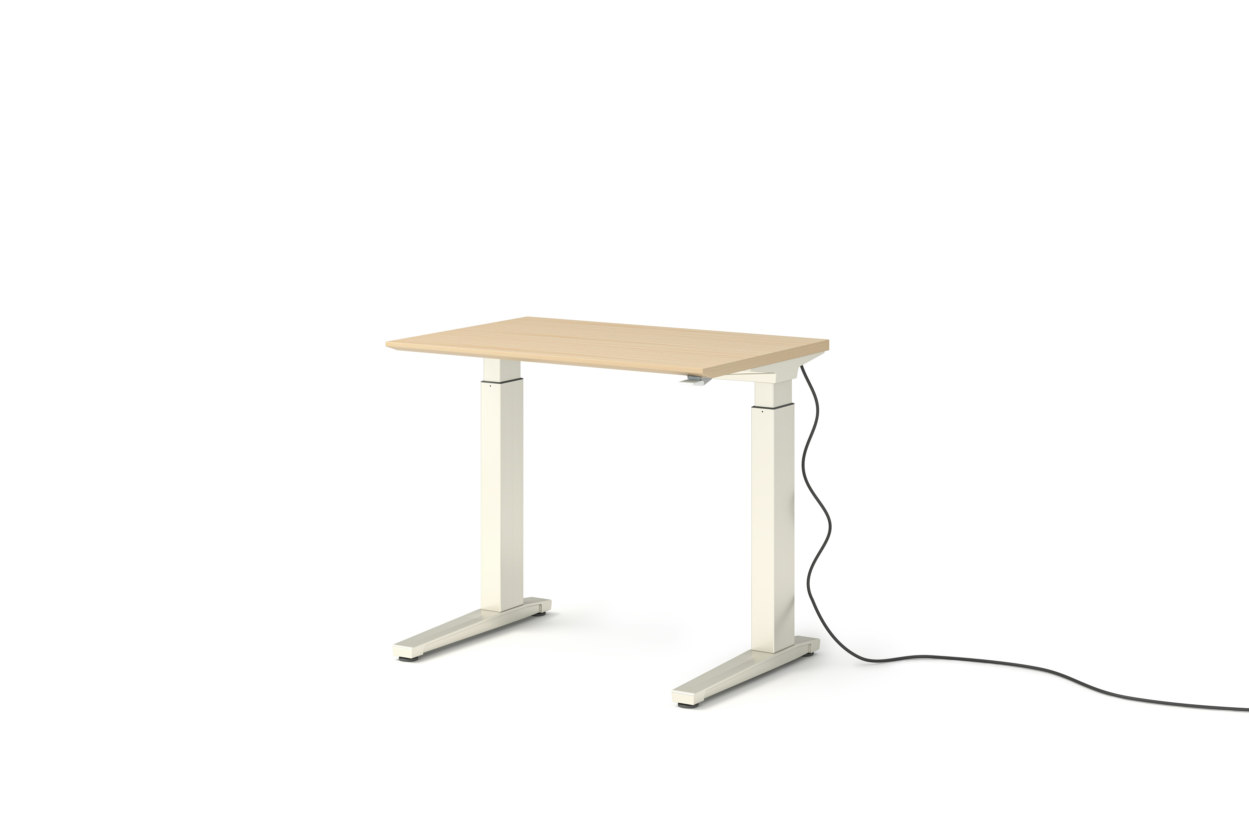 Renew Sit-To-Stand Desk - 23x34,  Veneer White Ash White,  Standard Power