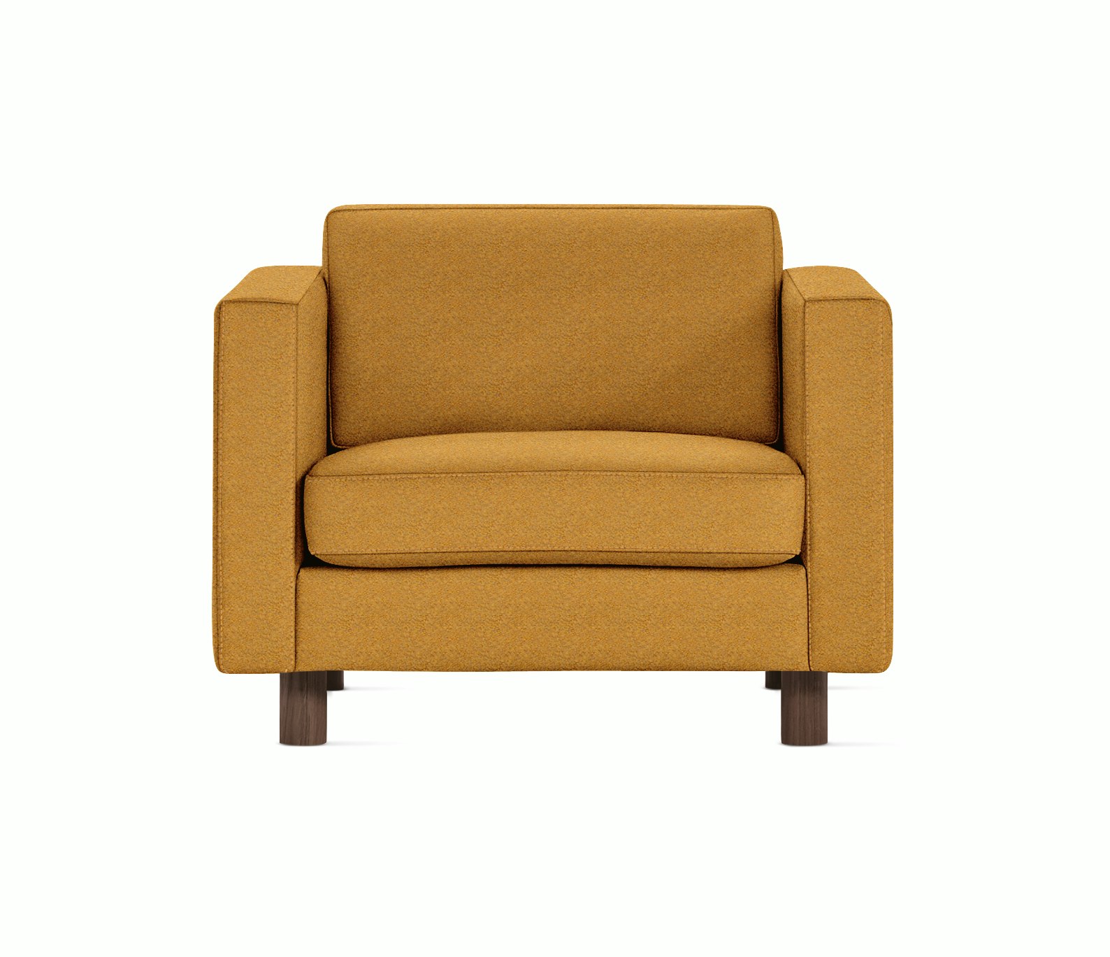 Lispenard Arm Chair in mustard seed color with 4" legs.