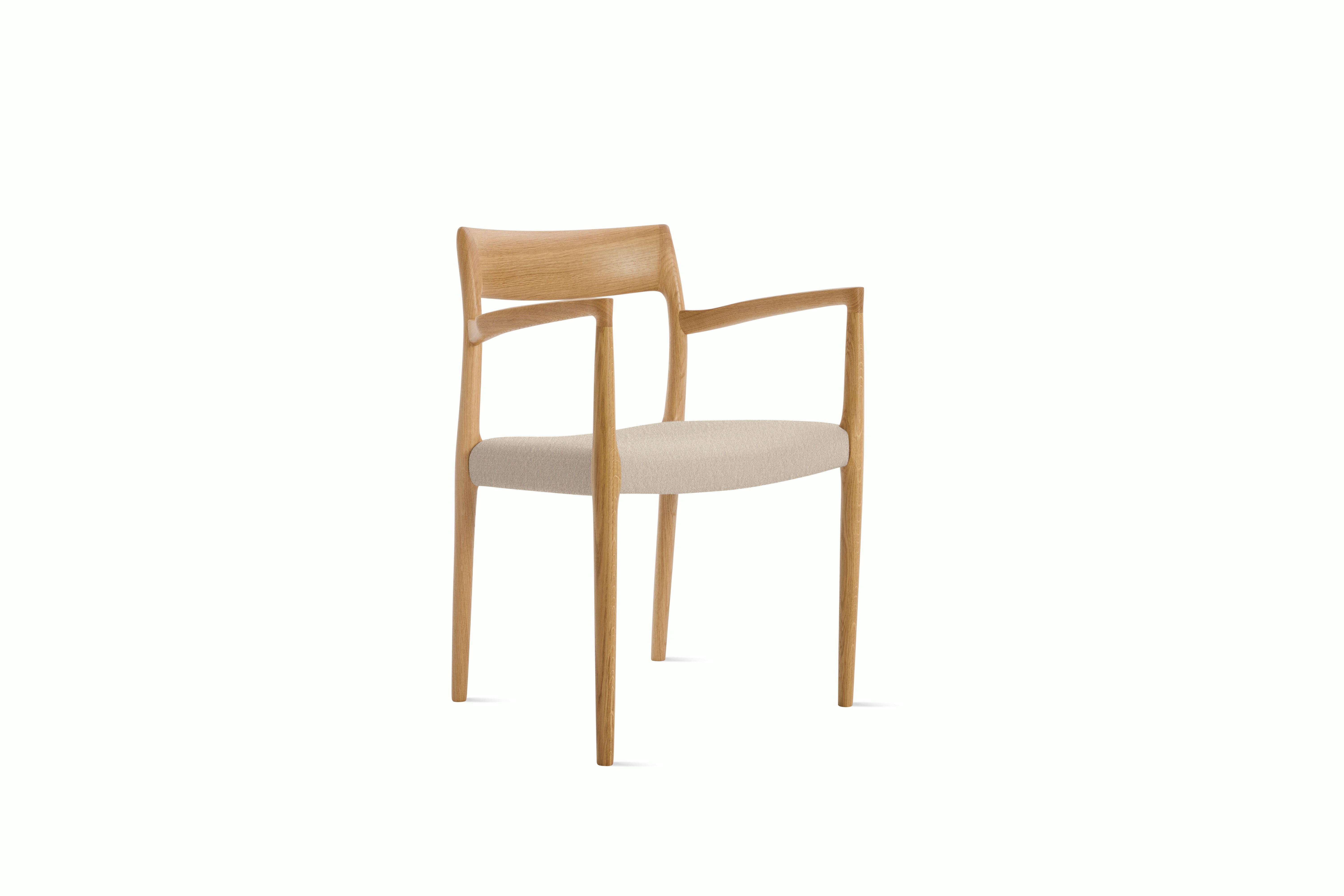 Moller Model 57 Armchair in Oak,  Album Linen,  Wisp