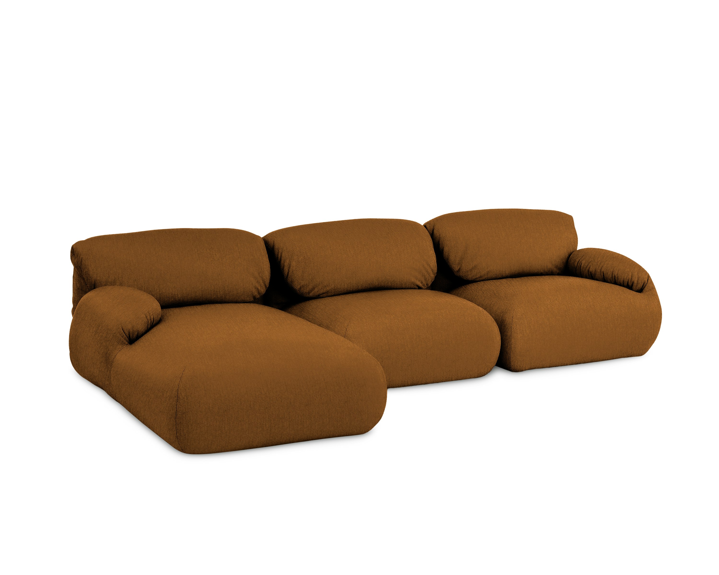 Luva Modular 3 Seat Sectional - Left,  Mode,  Nutmeg