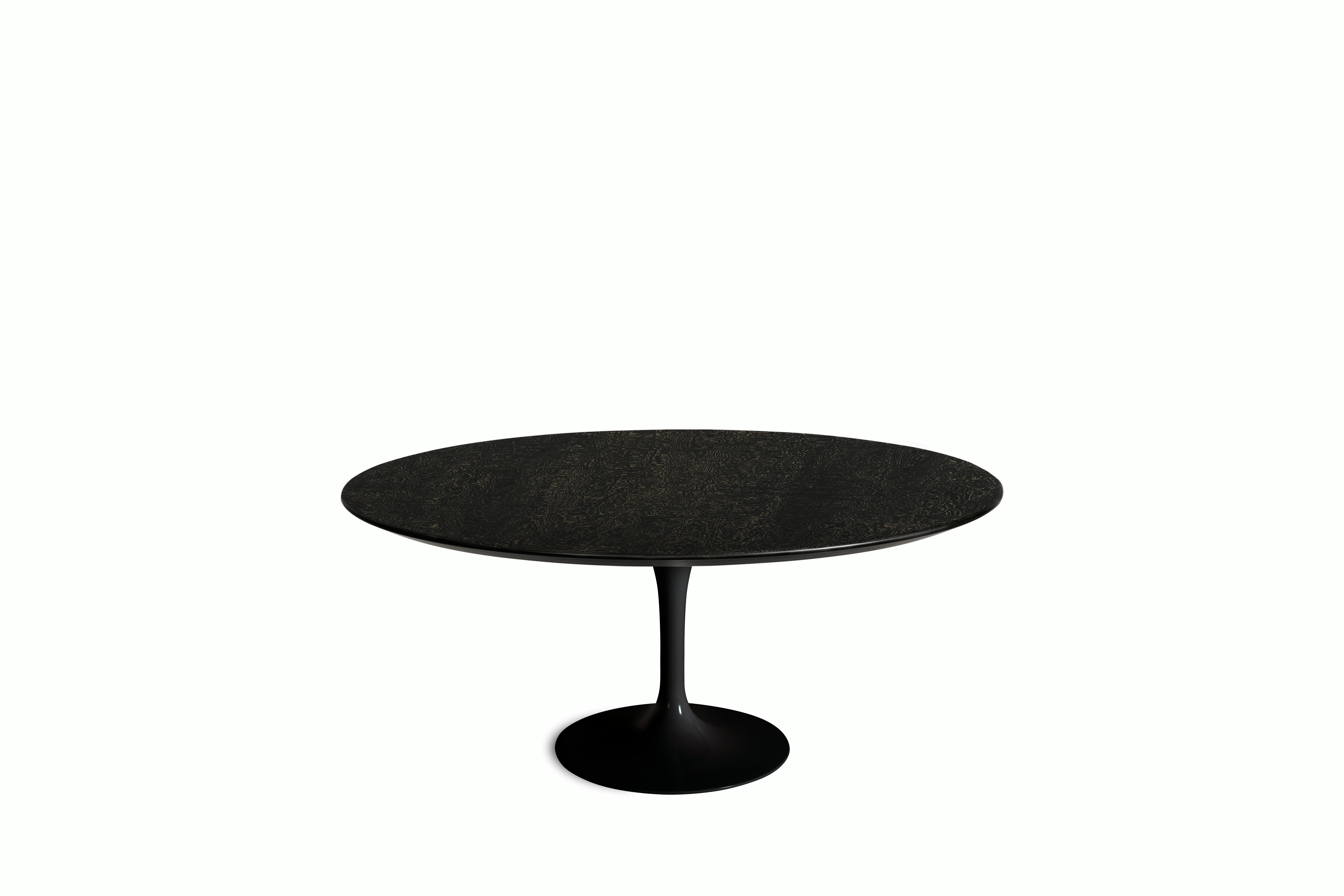 Saarinen Coffee Table - 42 Inch, Round, Veneer, Topo Noir, Black Base