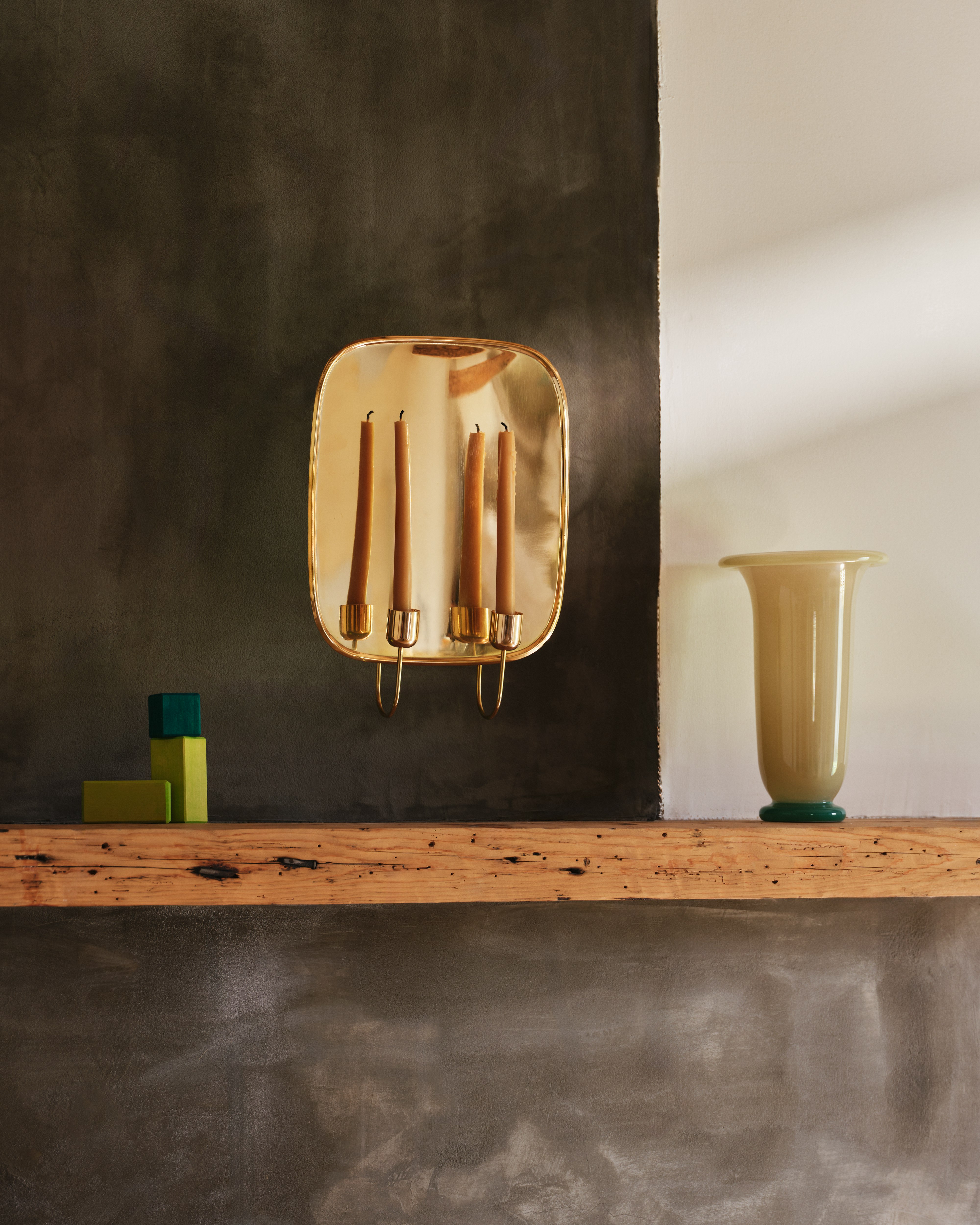 Uma Brass Wall Sconce Candleholder