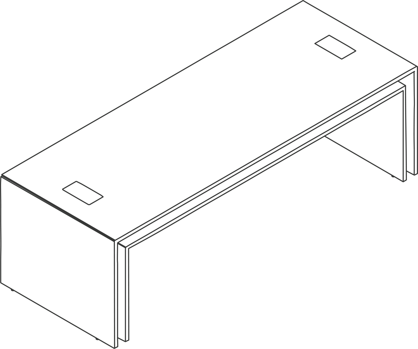 A line drawing - Peer Table