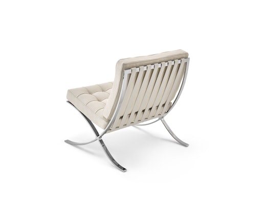 Barcelona Chair in Haven - Ivory, Polished Stainless Steel Barcelona Chair