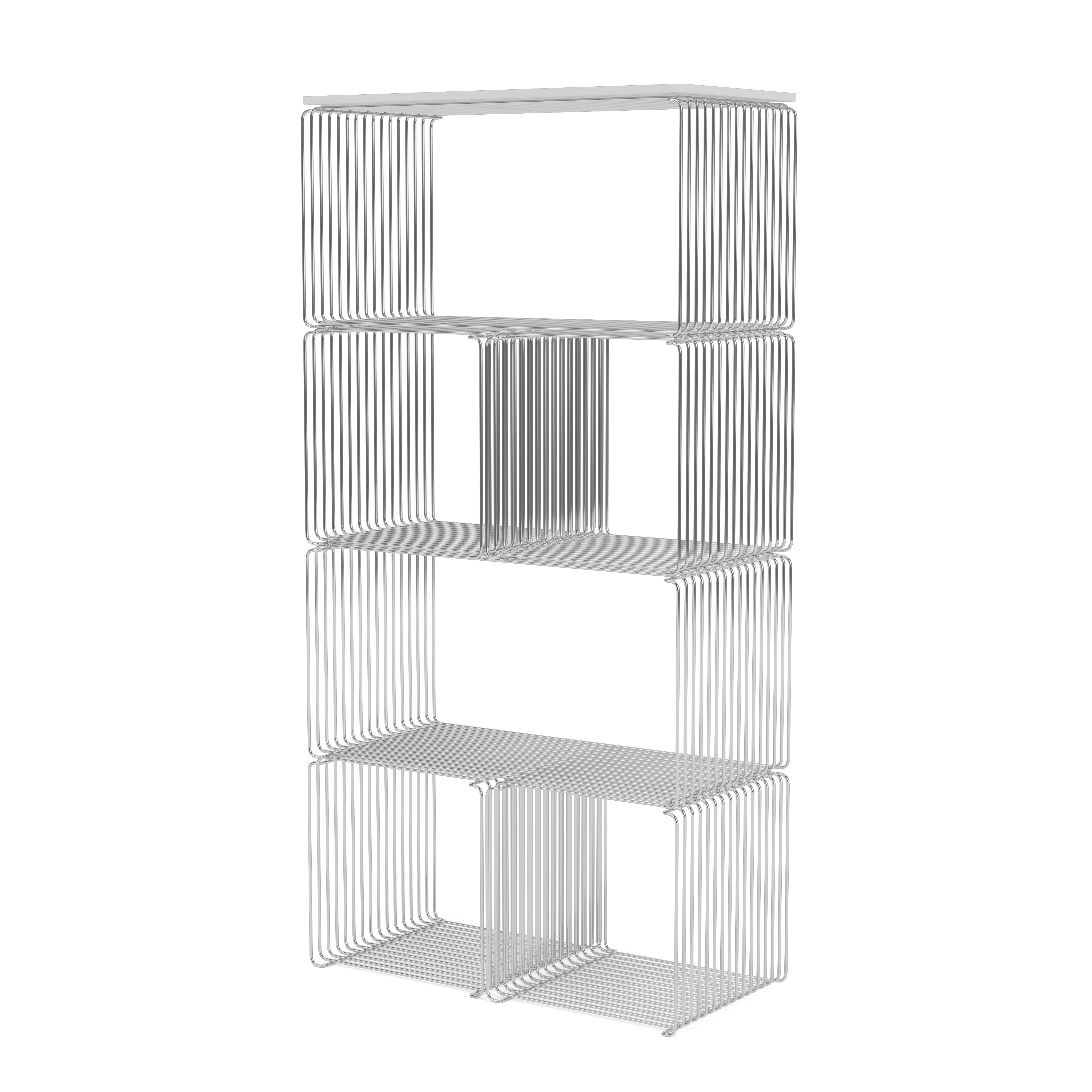 Panton Wire Shelving - High, Chrome