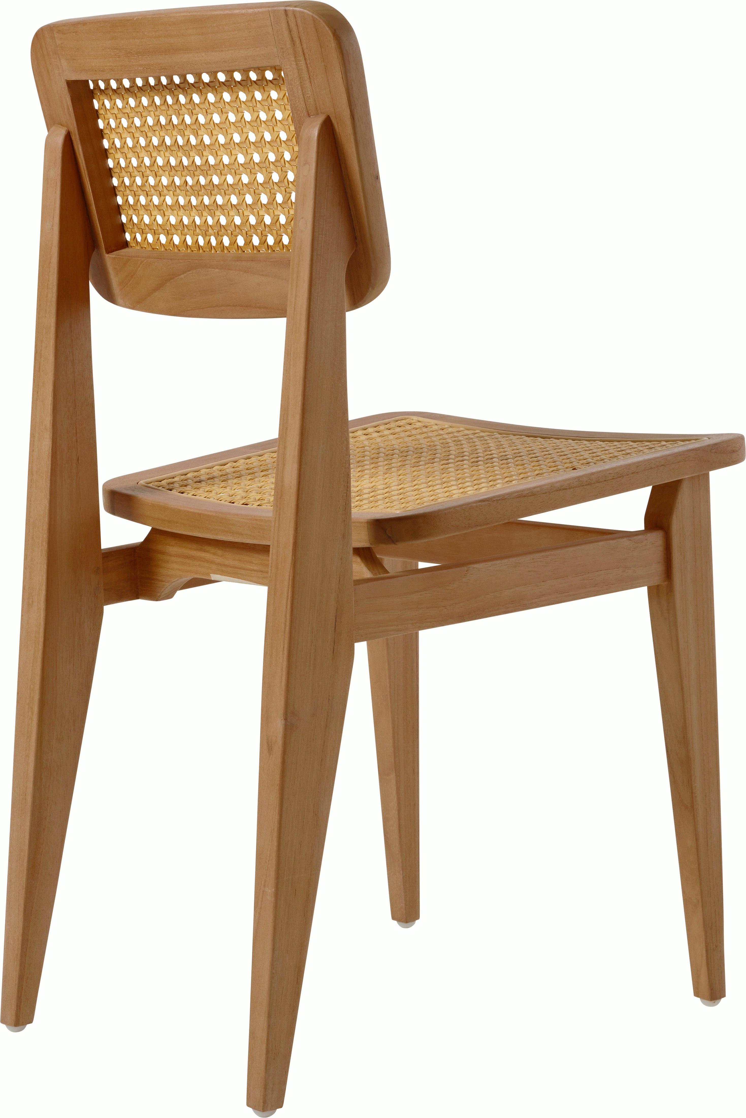 A C-Chair Outdoor in teak viewed from behind.