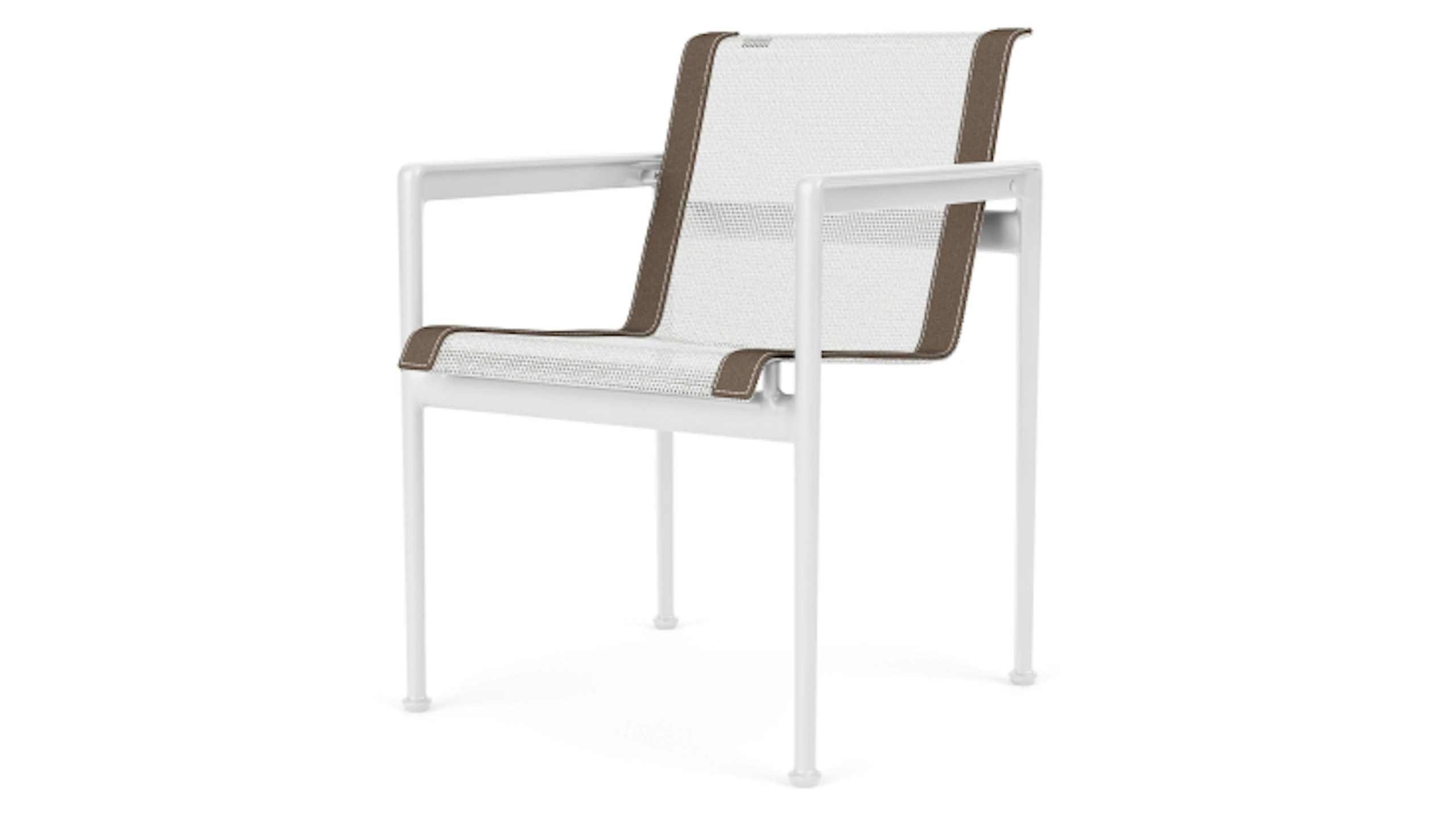 Brown and white 1966 Dining Chair by Knoll.