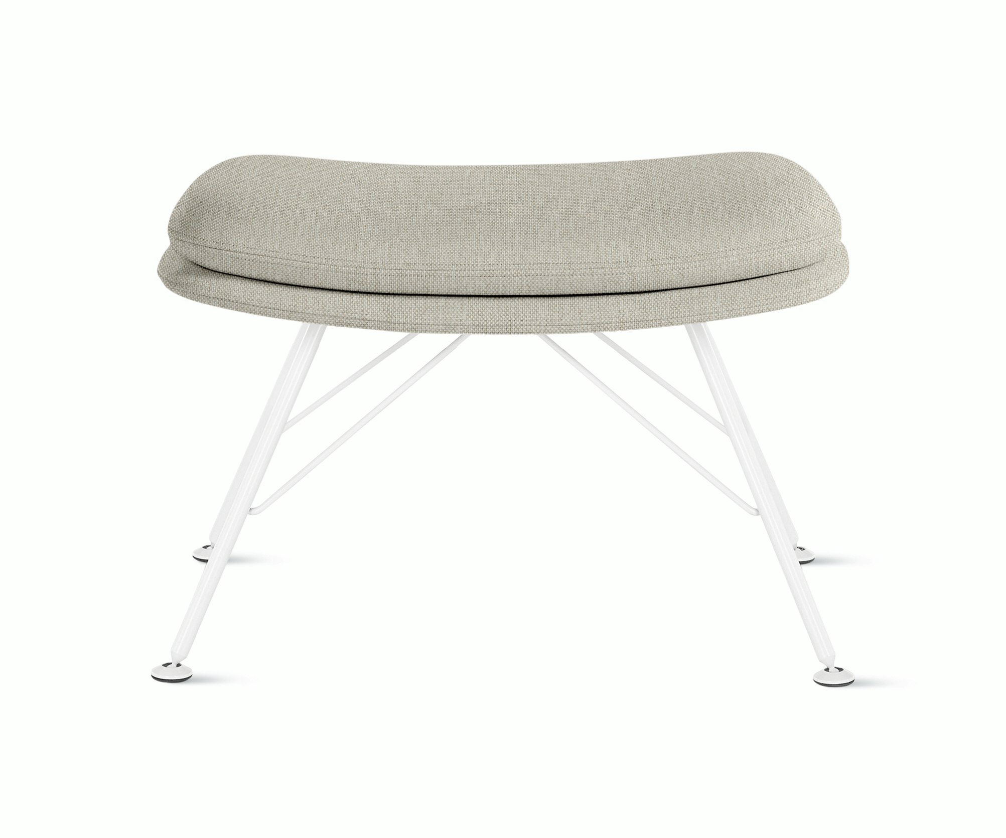Striad Ottoman - Mode,  Shell,  Wire,  White