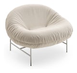 Bun Lounge Chair - Haven, Ivory, Polished Chrome Bun Lounge Chair - Haven, Ivory, Polished Chrome