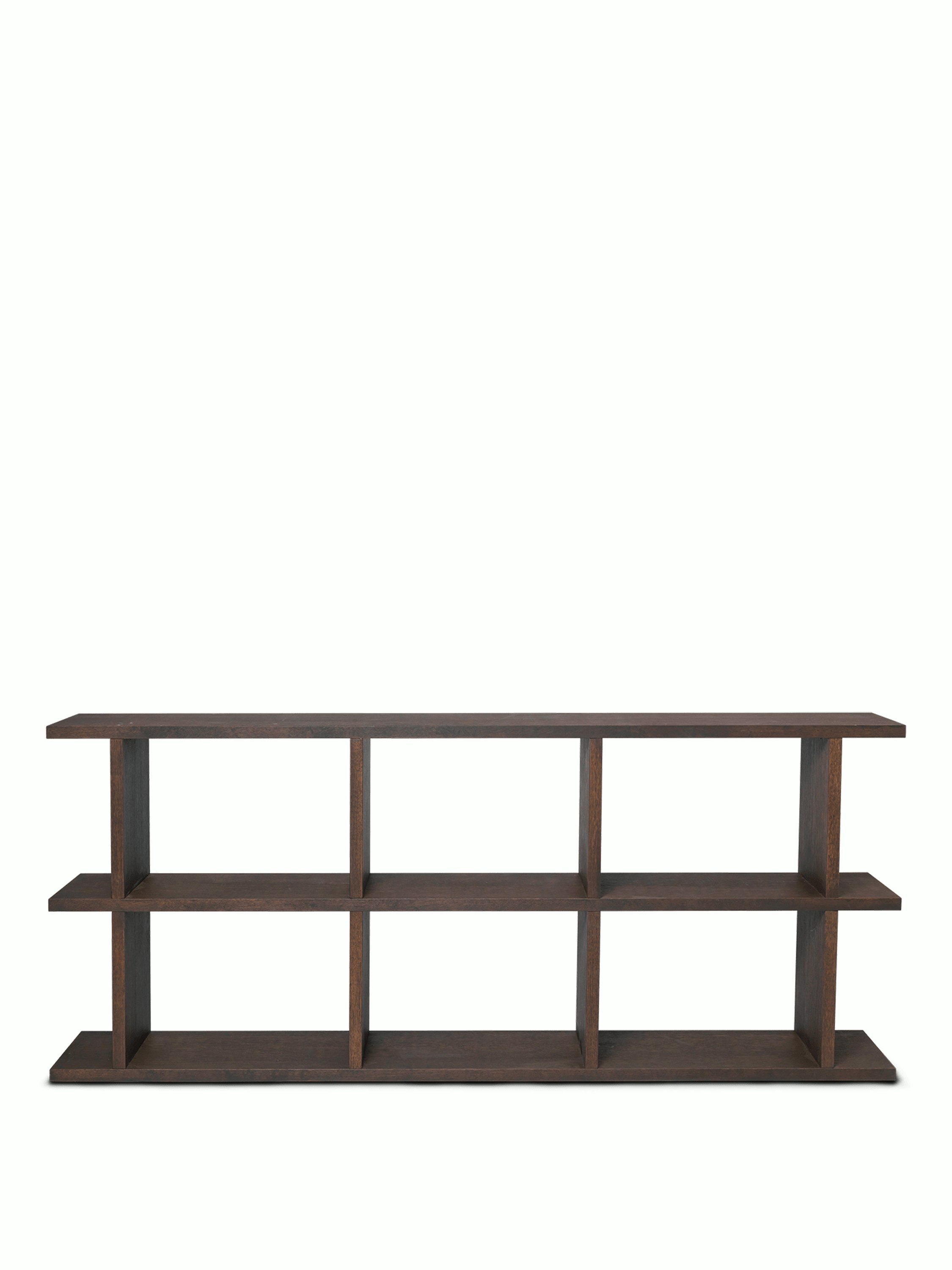 Kona Bookcase - 3 X 2, Dark Stained Oak