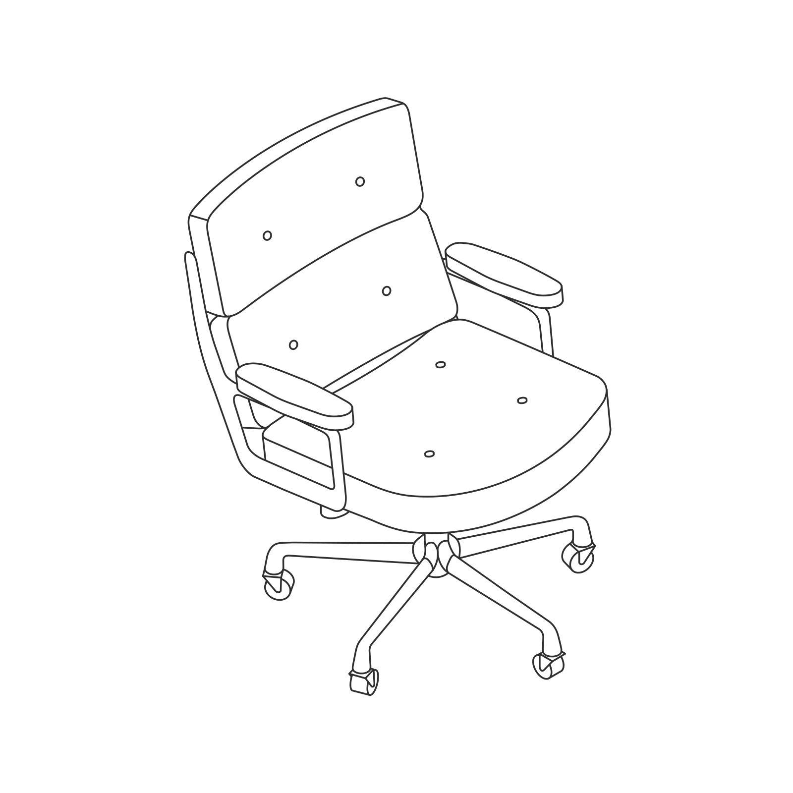 Eames Executive Chair With Casters