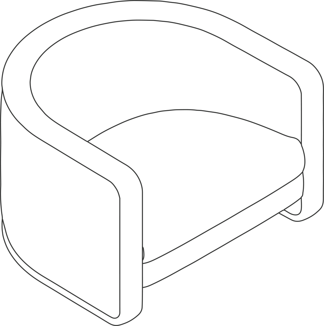 A line drawing - U-Series Chair