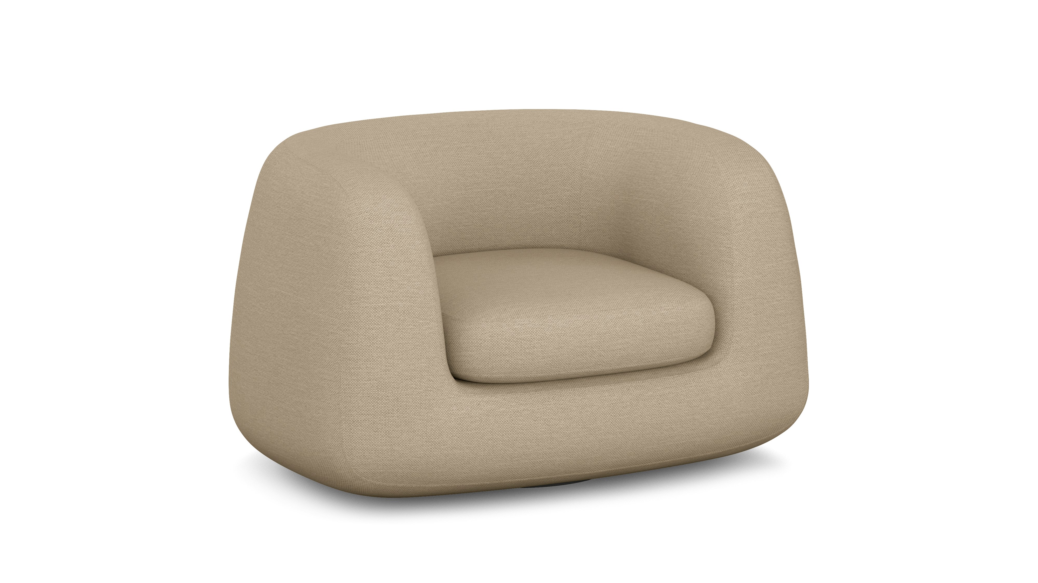A Americano Swivel Chair in Basket viewed from an angle.