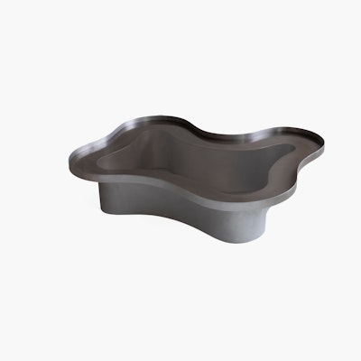 Duna Coffee Table - Brushed Aluminum,Tinted Glass Duna Coffee Table - Brushed Aluminum,Tinted Glass