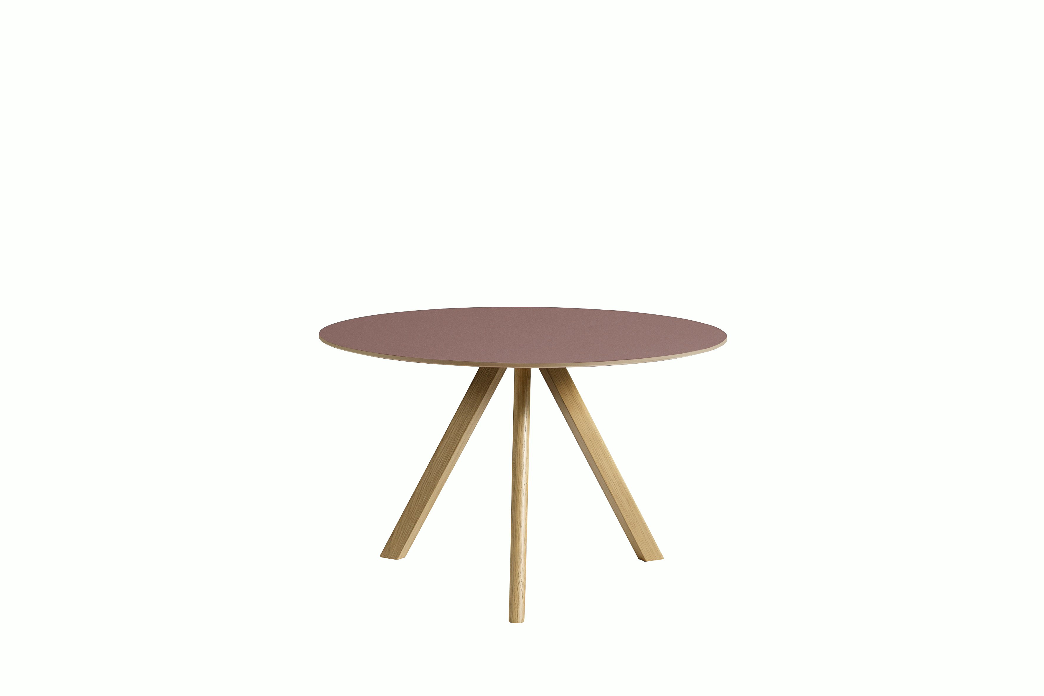 Copenhague 20 Dining Table 2.0 - Burgundy / Oak, 47.25