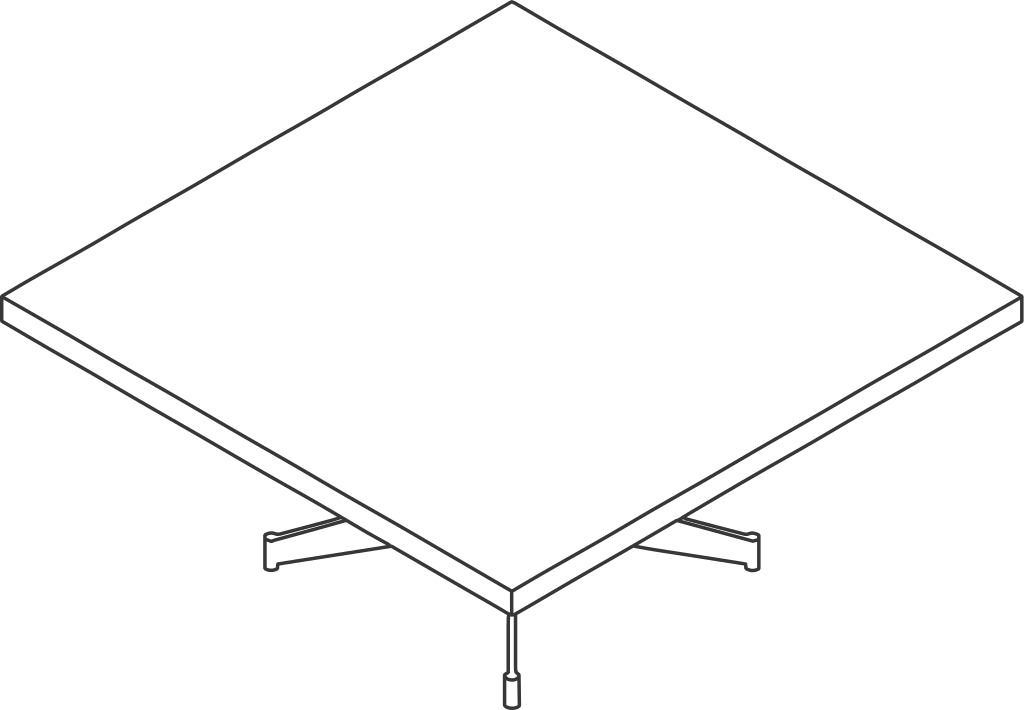 A line drawing - MP Occasional Table | Square