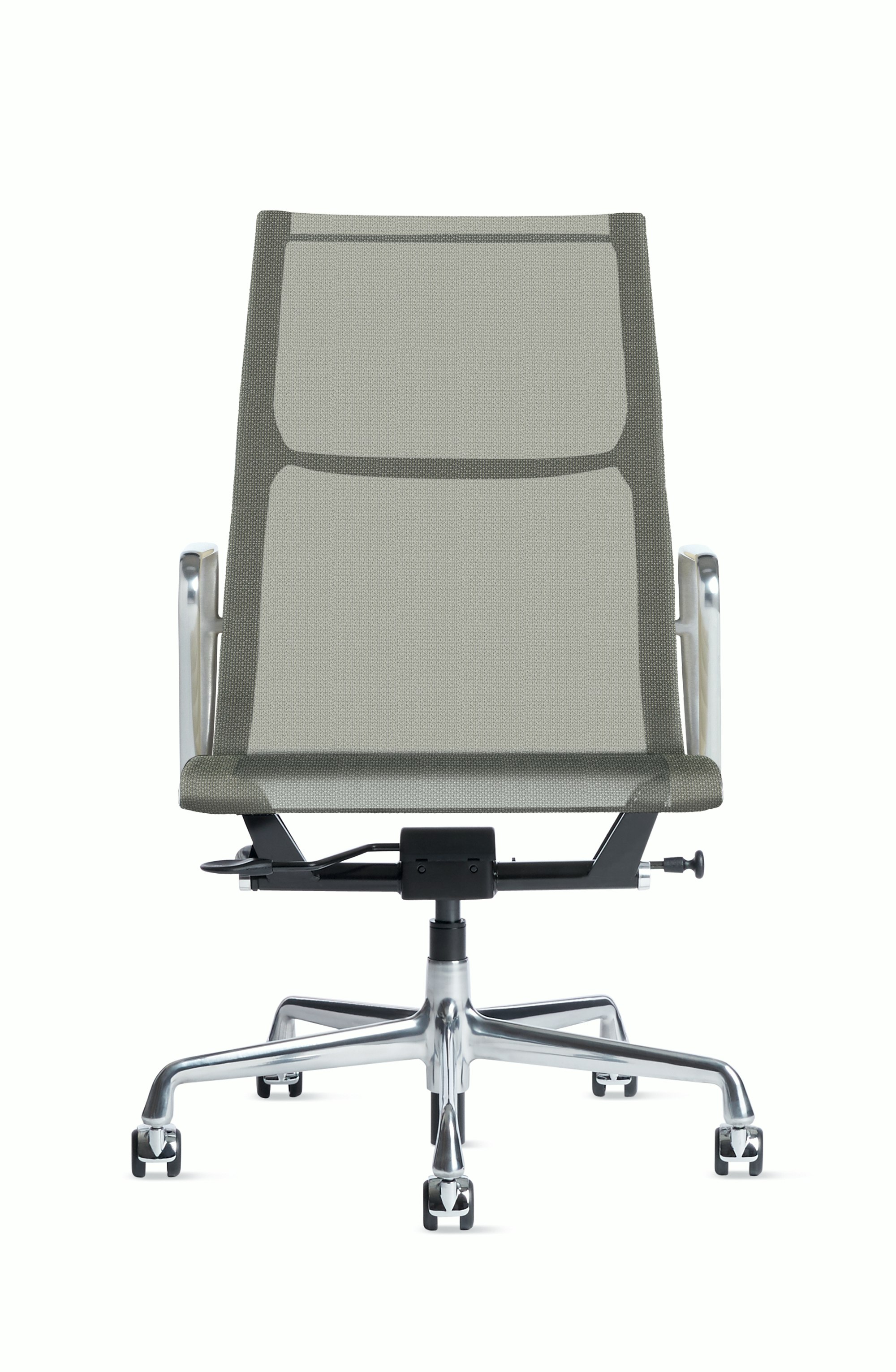 Eames Aluminum Group Chair - Exec, Cygnus, Zinc, Pol Alum, Pneu, Std, VD